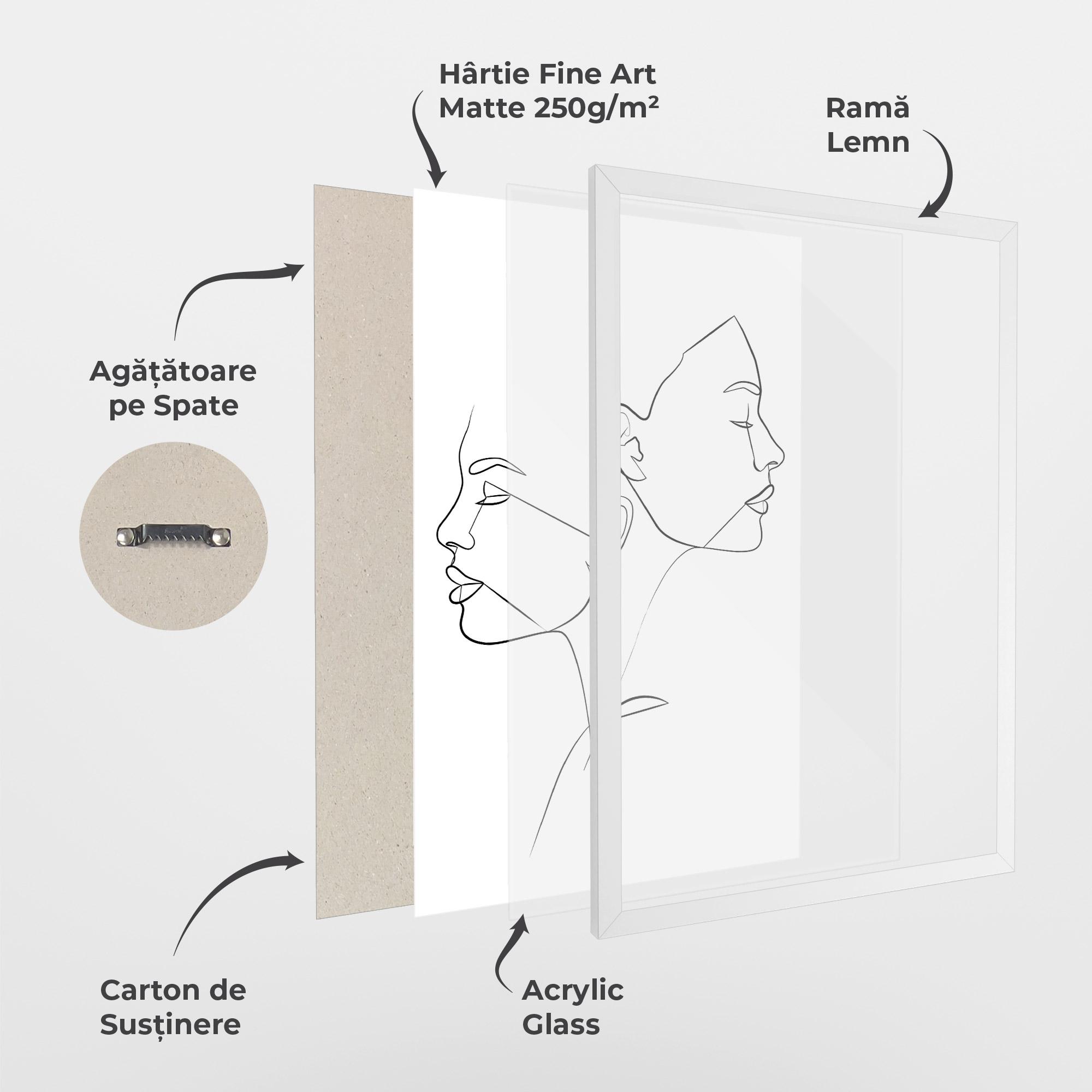 Poster Înrămat Female Black Line mockup 1