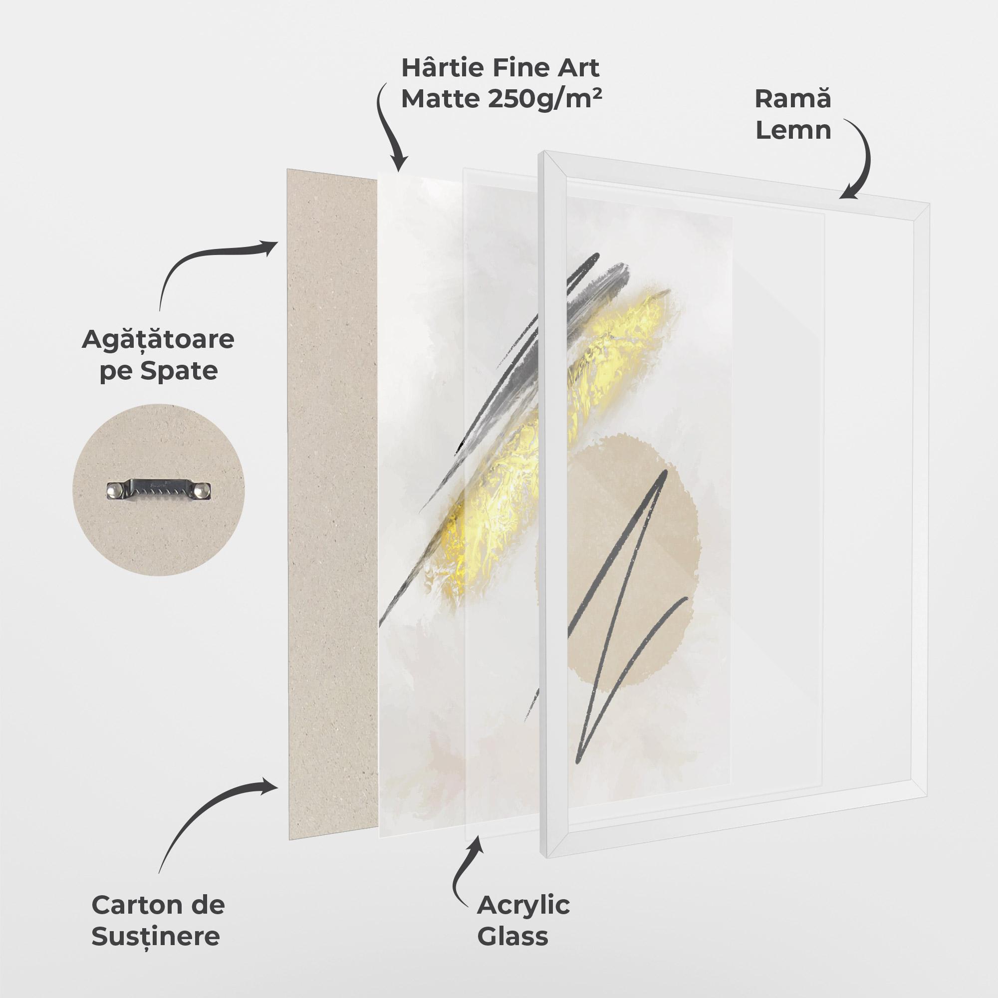 Poster Înrămat Gold Brush mockup 1