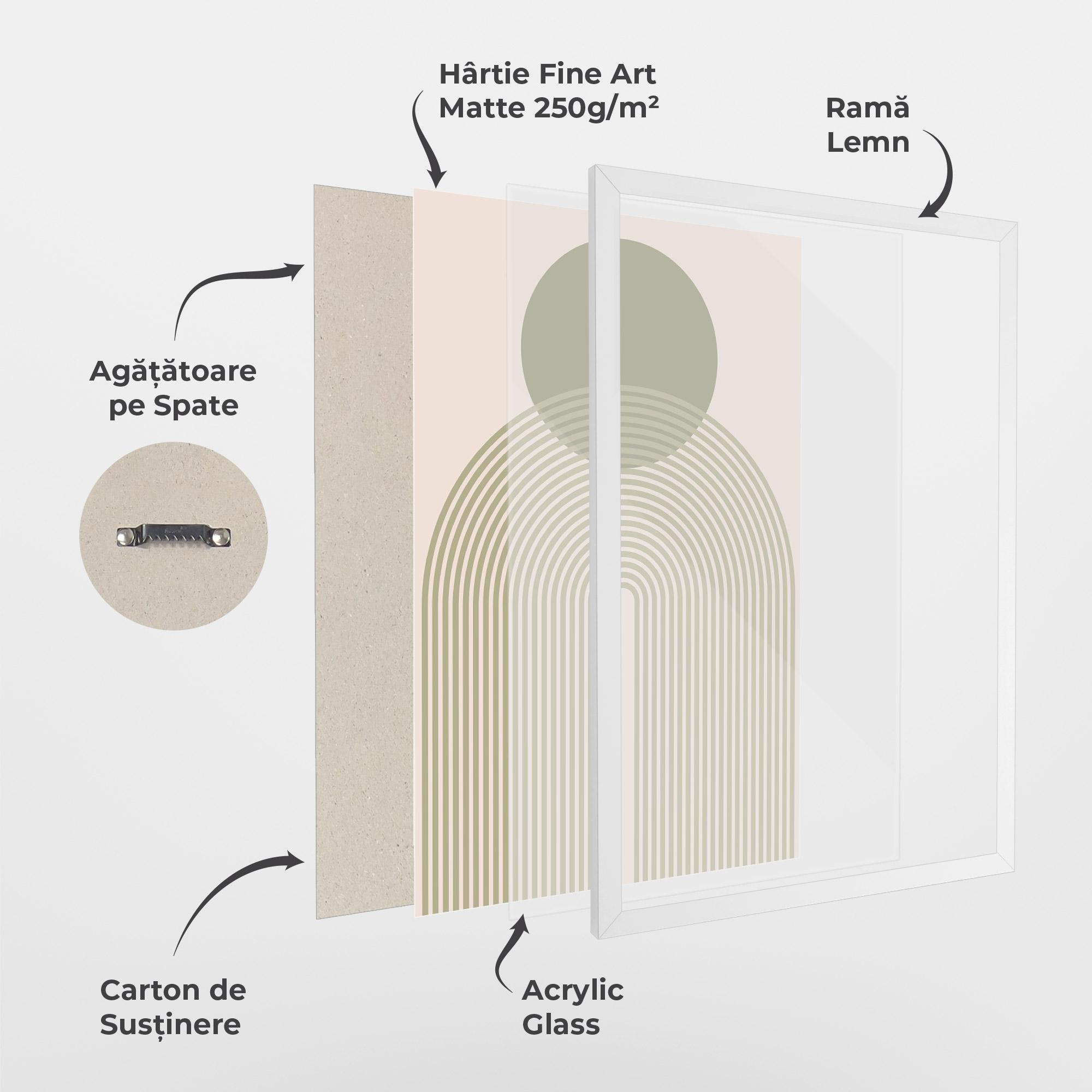 Poster Înrămat Green Circle Lines mockup 1