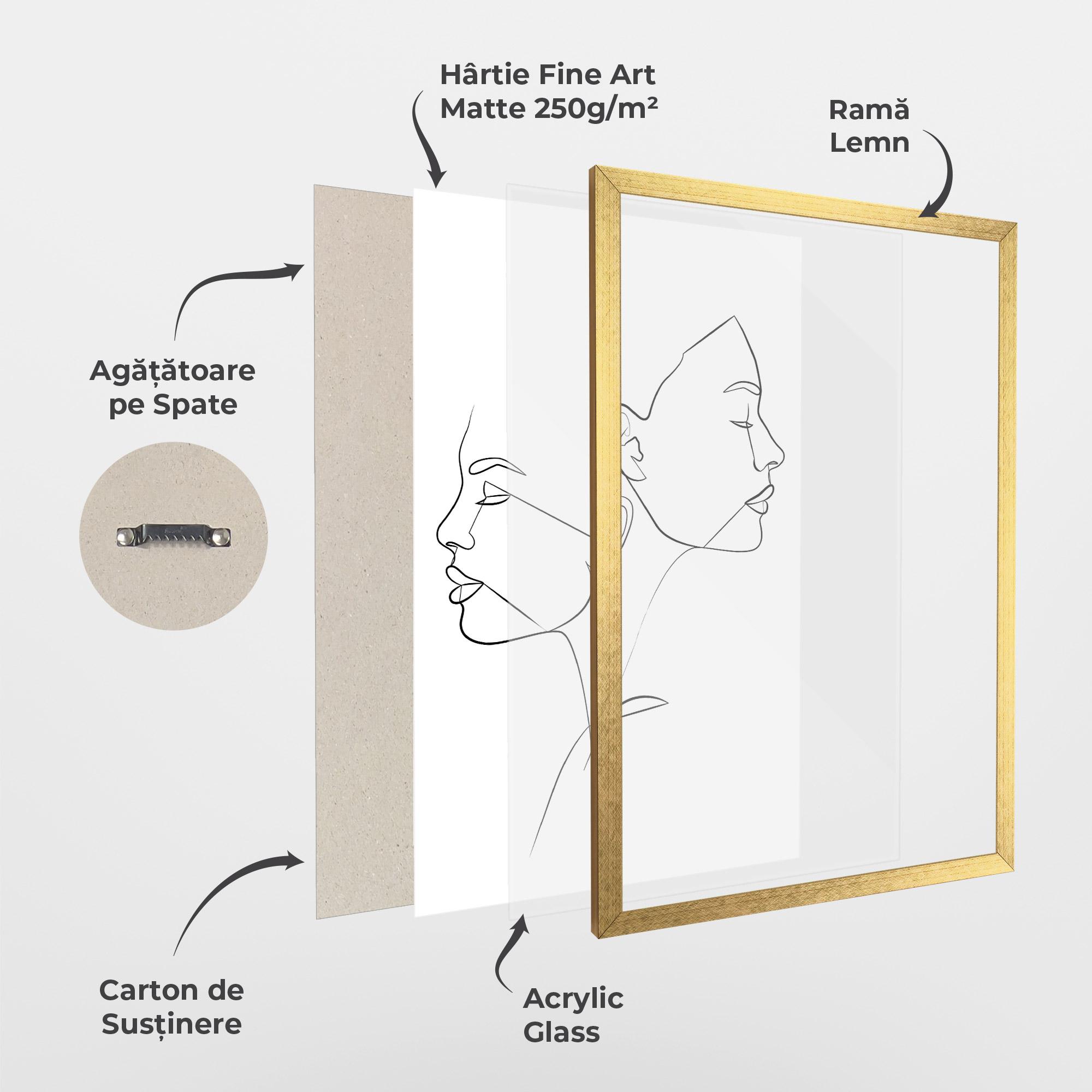 Poster Înrămat Female Black Line mockup 1