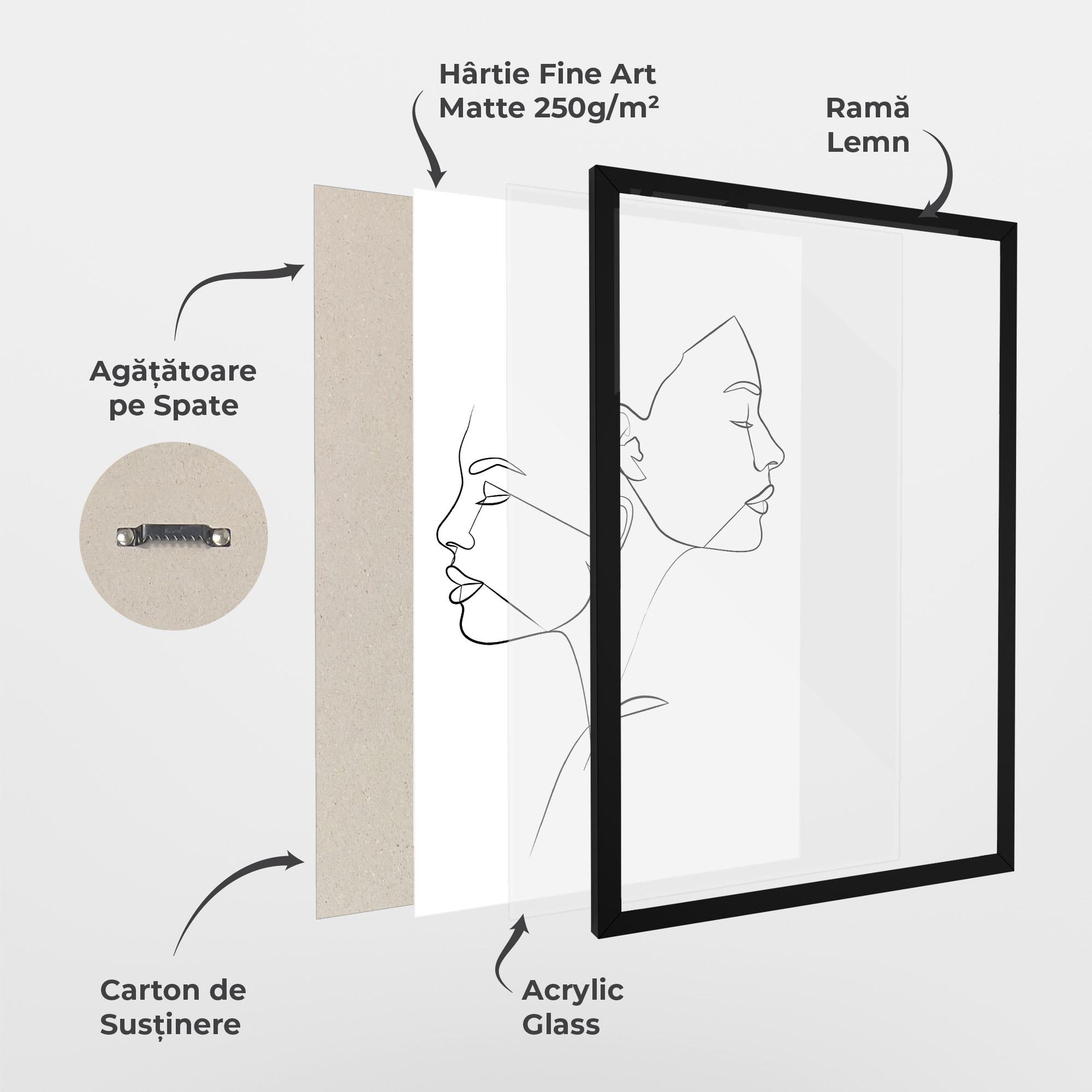 Poster Înrămat Female Black Line mockup 1