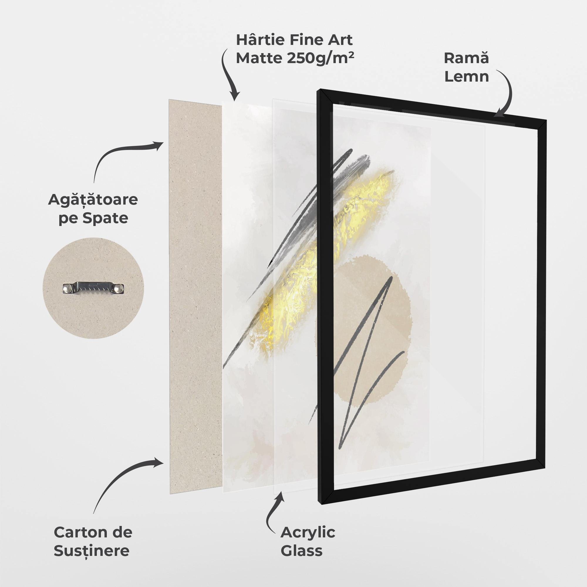 Poster Înrămat Gold Brush mockup 1