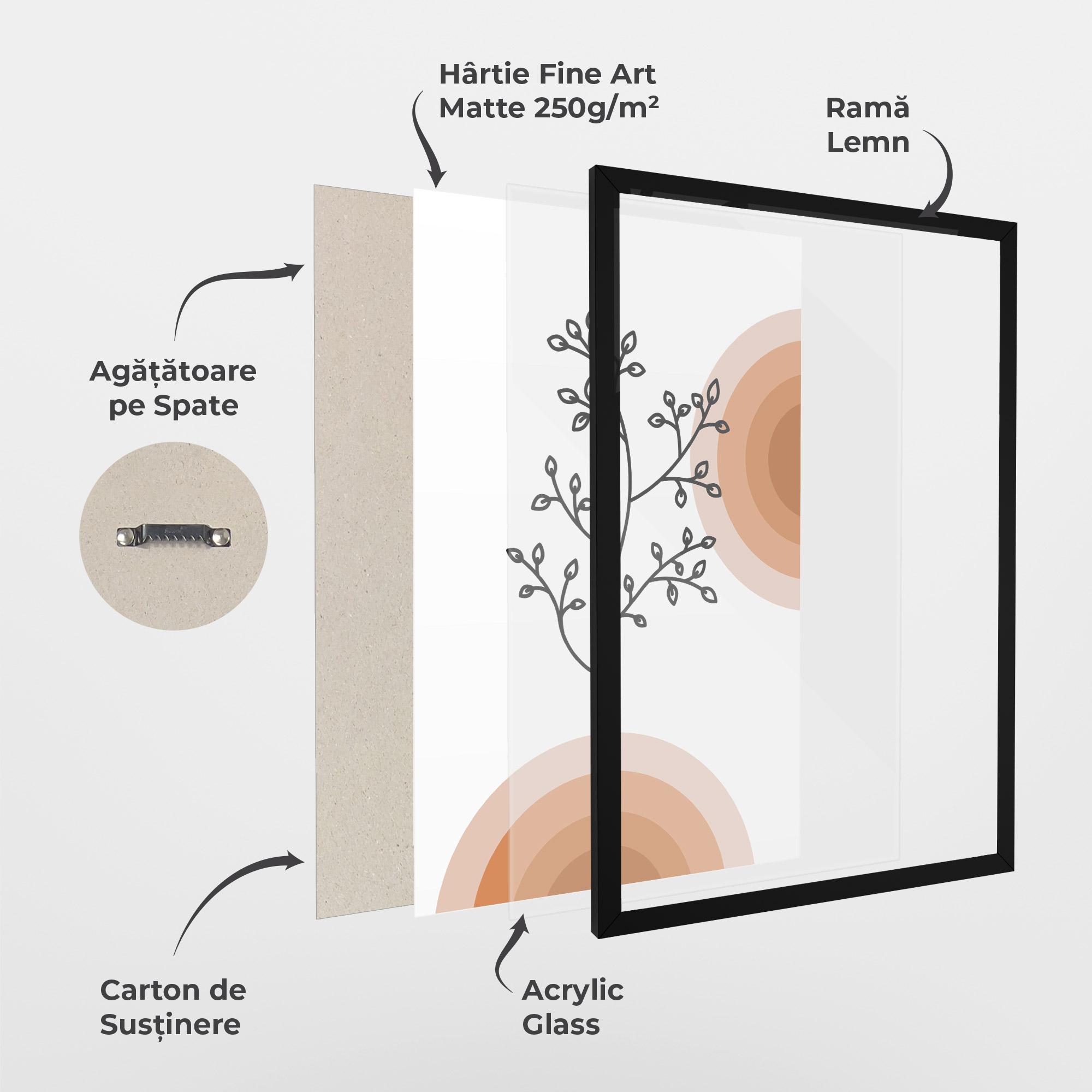 Poster Înrămat Plant Orange Circle mockup 1