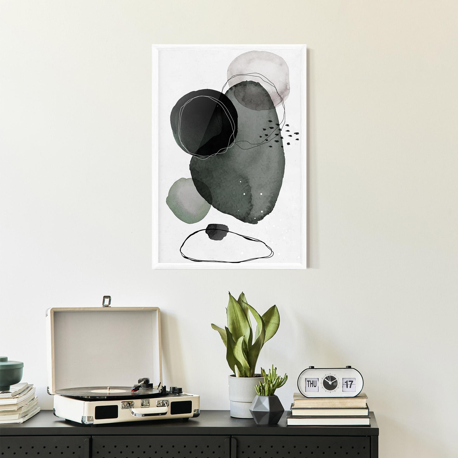 Poster Înrămat Green Watercolor mockup 2