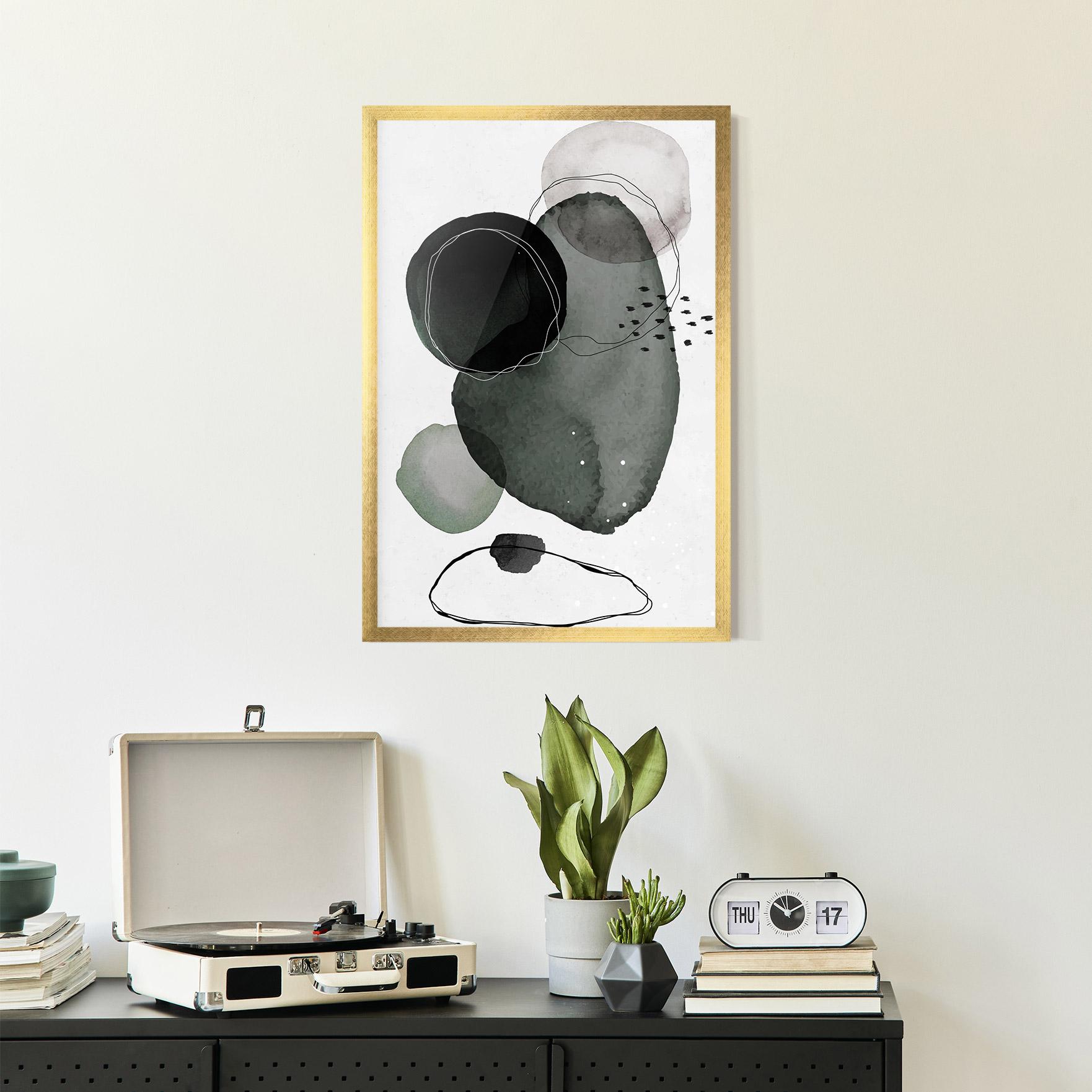 Poster Înrămat Green Watercolor mockup 2