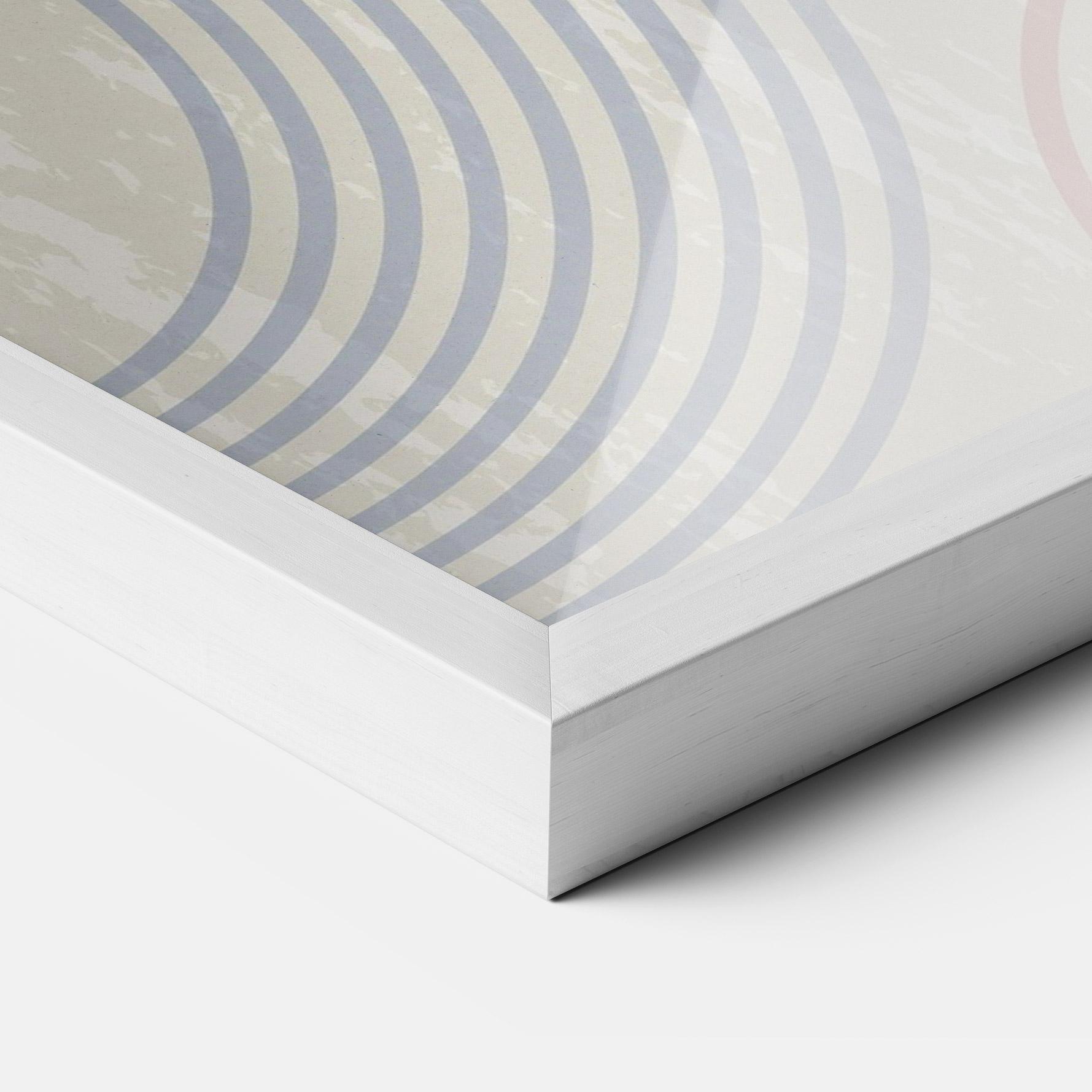 Poster Înrămat Green Pink Shapes mockup 3