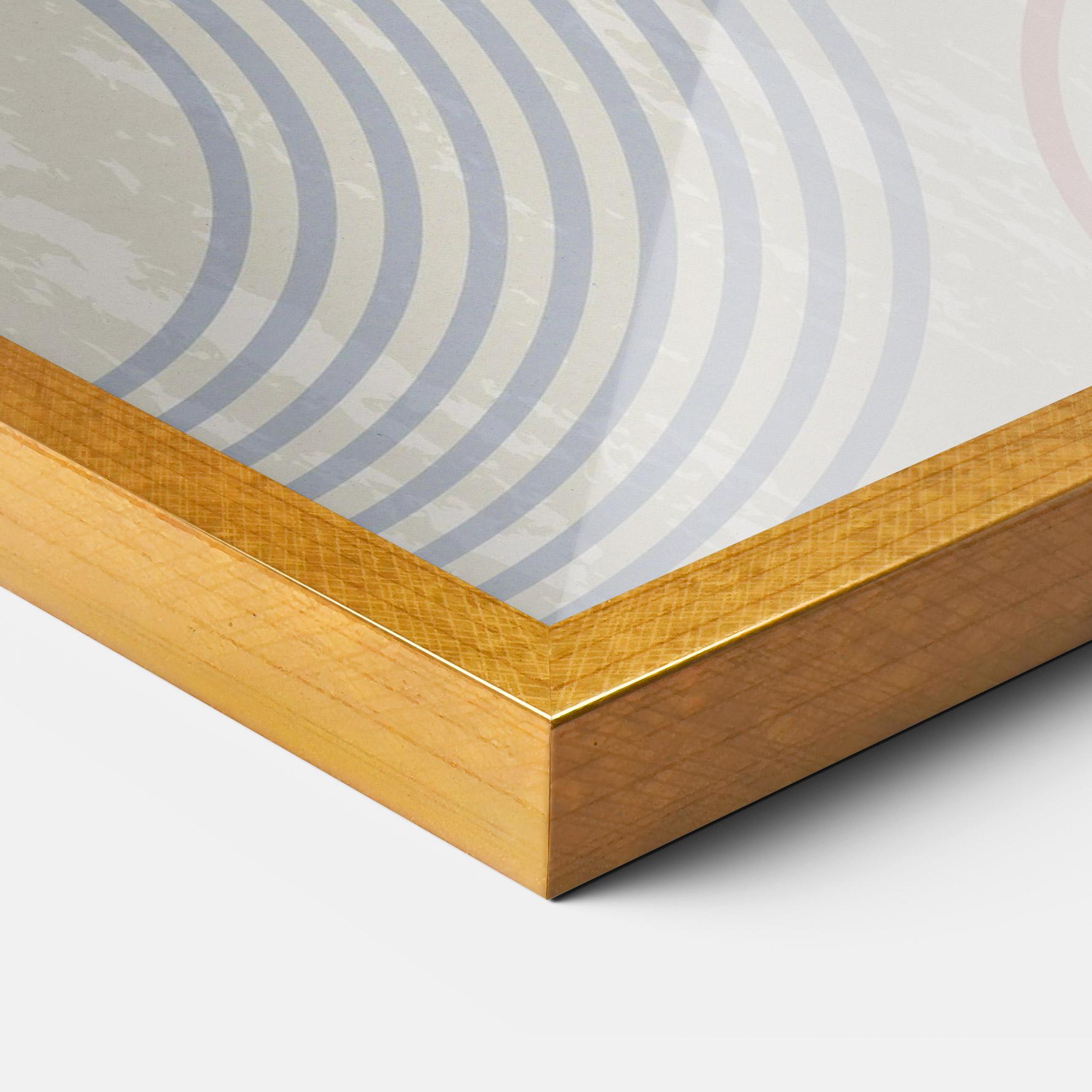 Poster Înrămat Green Pink Shapes mockup 3