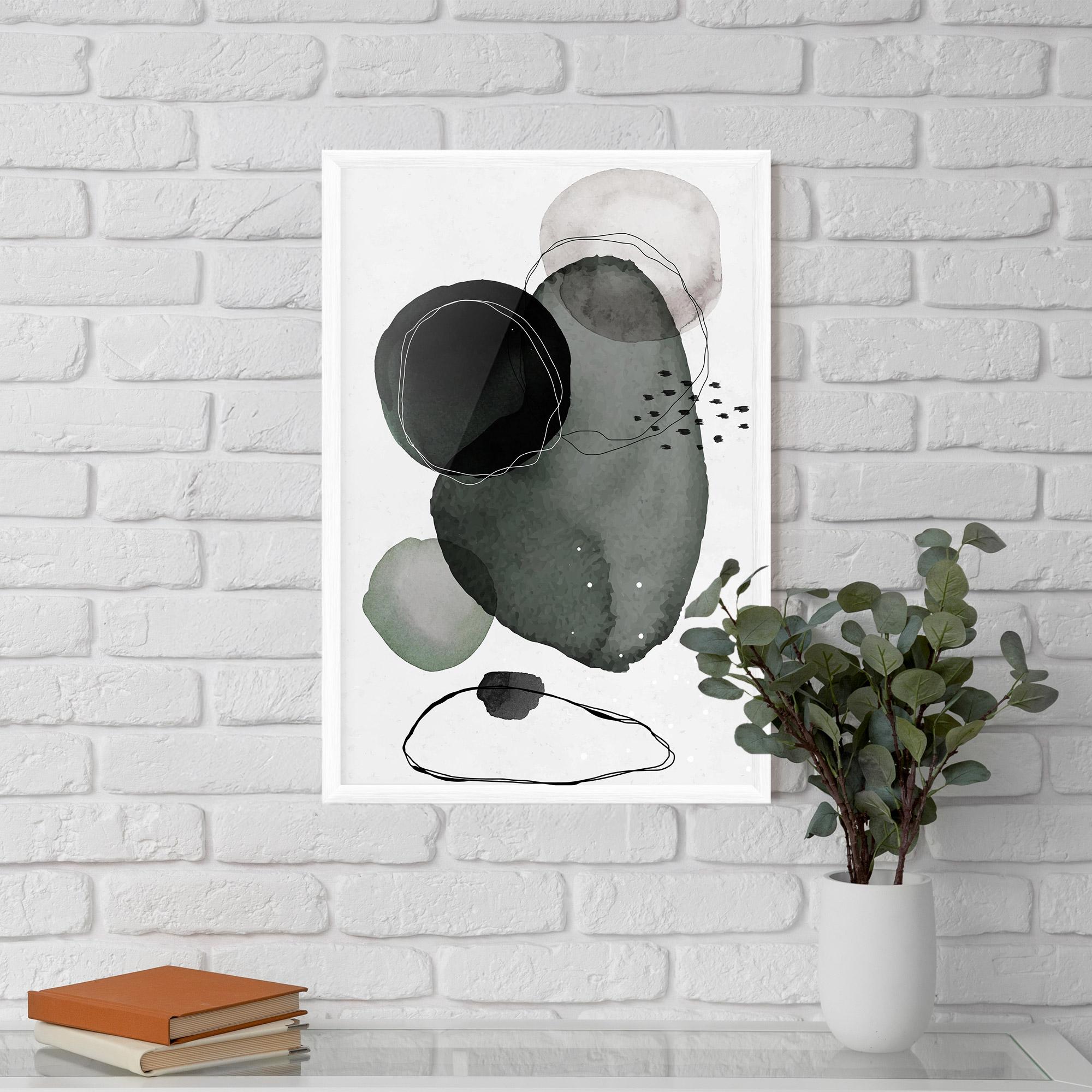 Poster Înrămat Green Watercolor mockup 5