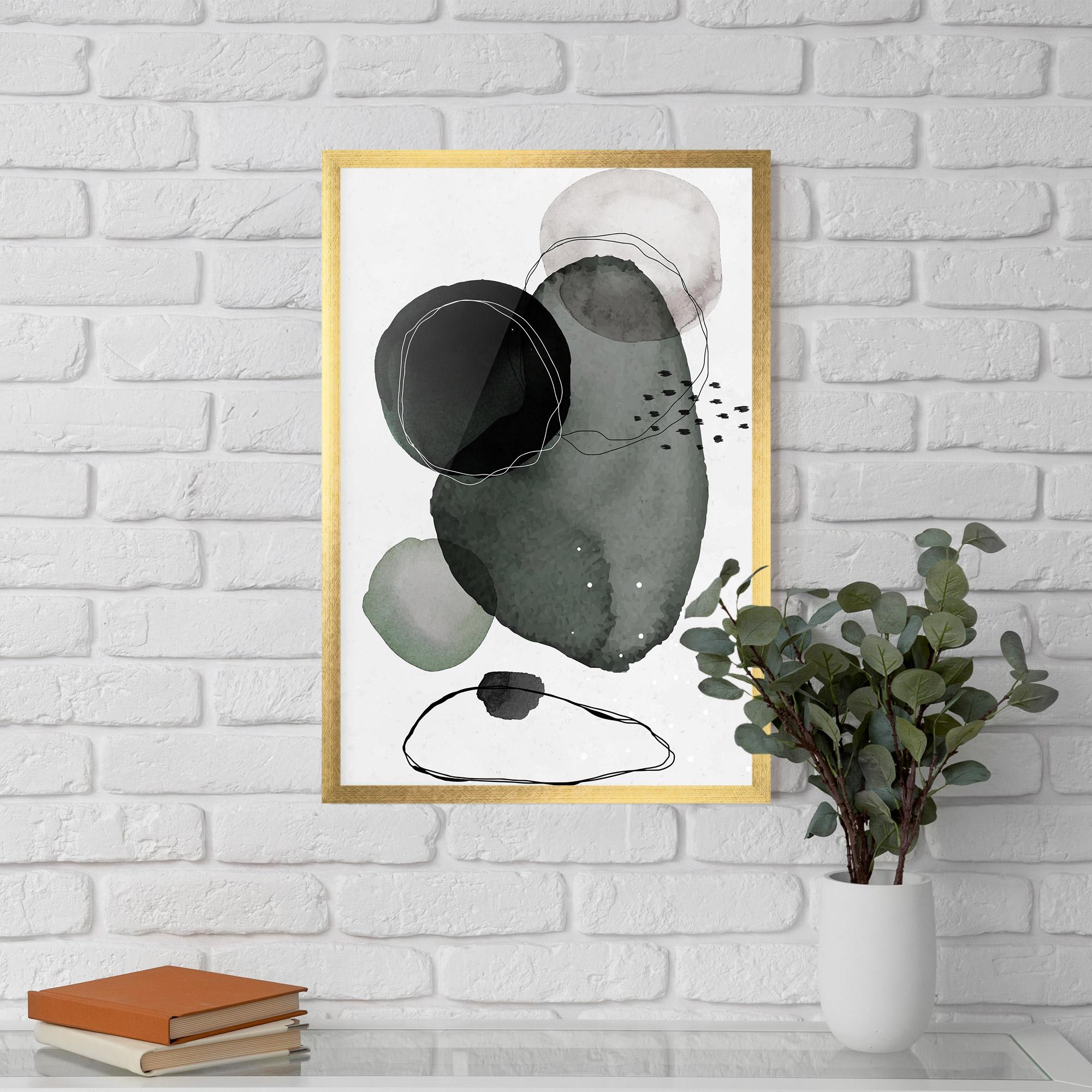 Poster Înrămat Green Watercolor mockup 5