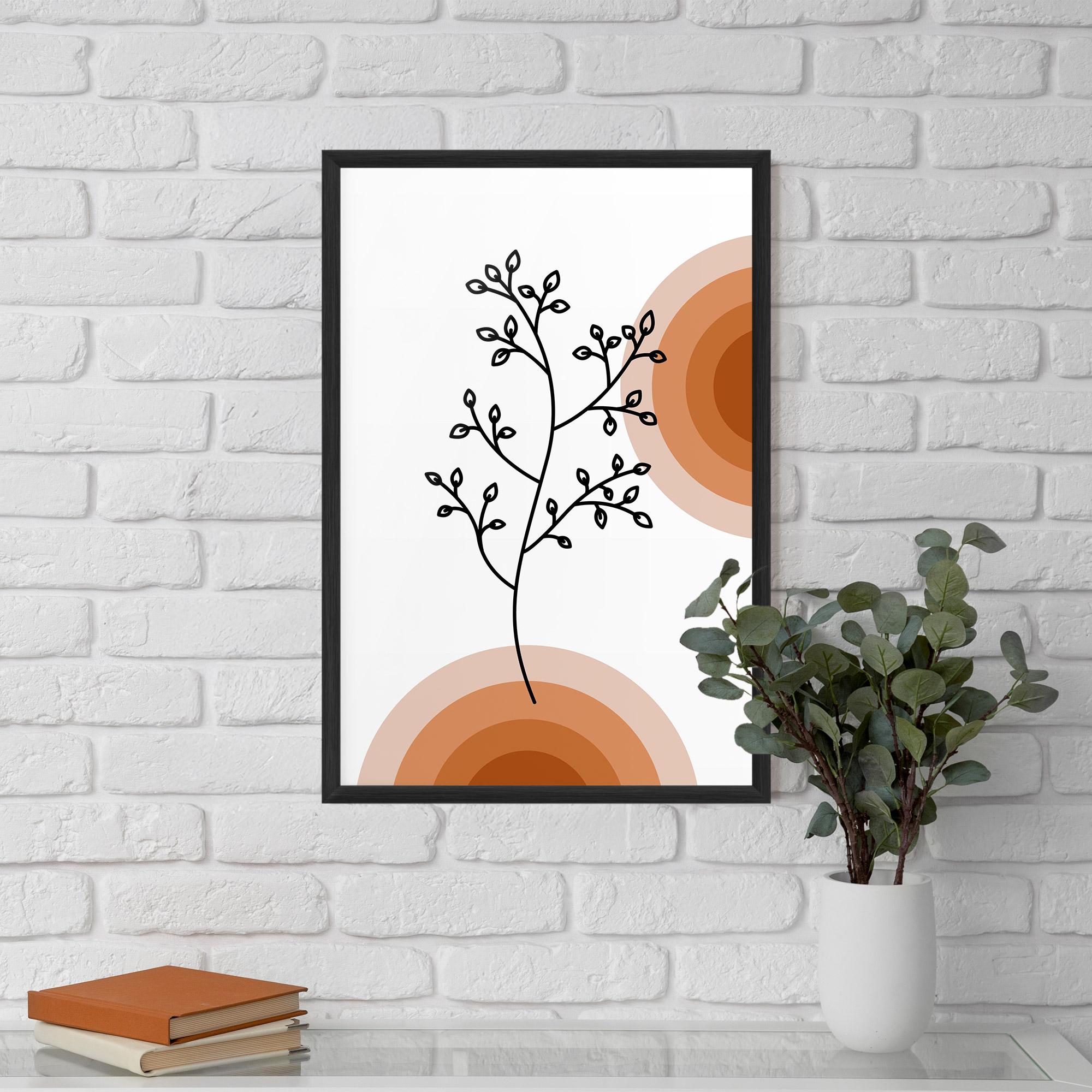 Poster Înrămat Plant Orange Circle mockup 5