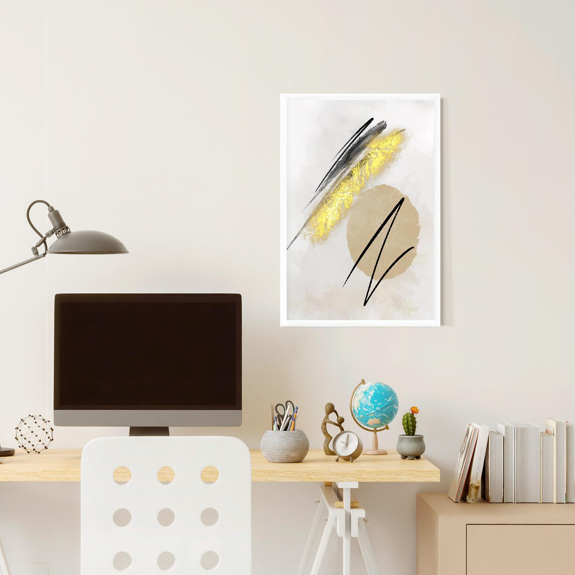 Poster Înrămat Gold Brush mockup 6