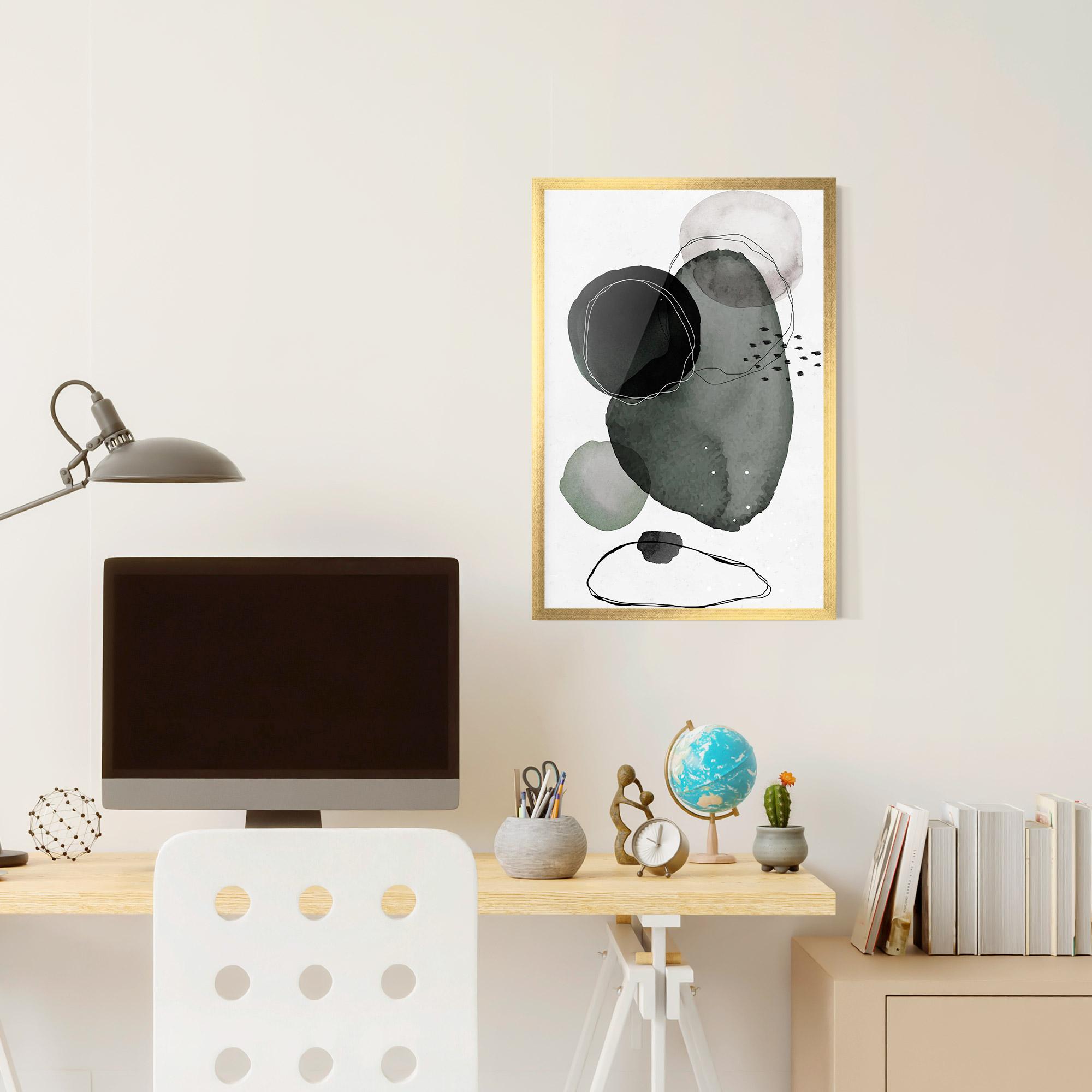 Poster Înrămat Green Watercolor mockup 6