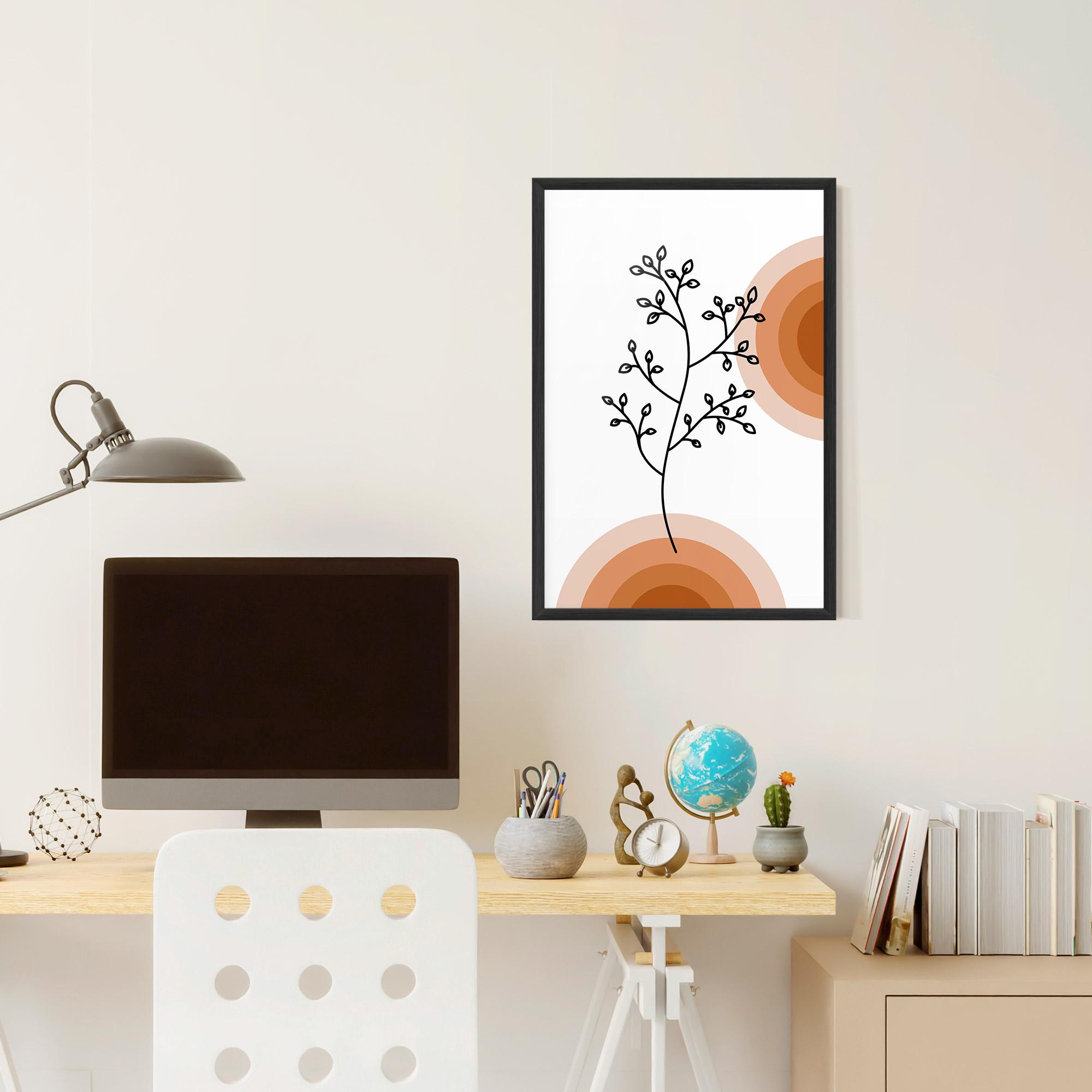 Poster Înrămat Plant Orange Circle mockup 6