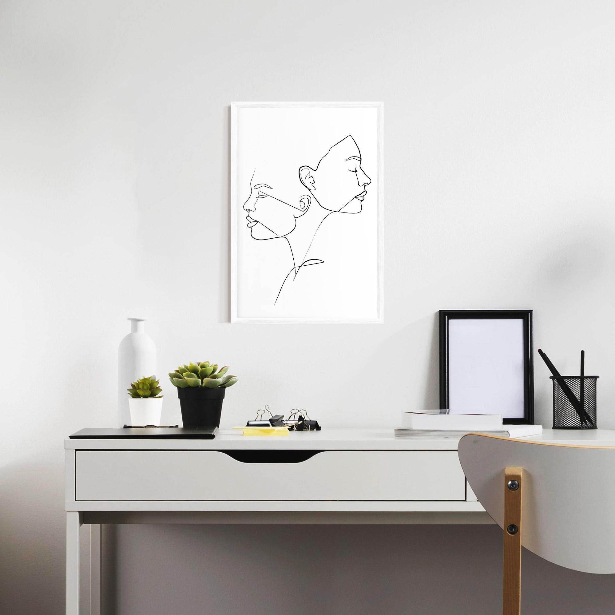 Poster Înrămat Female Black Line mockup 7