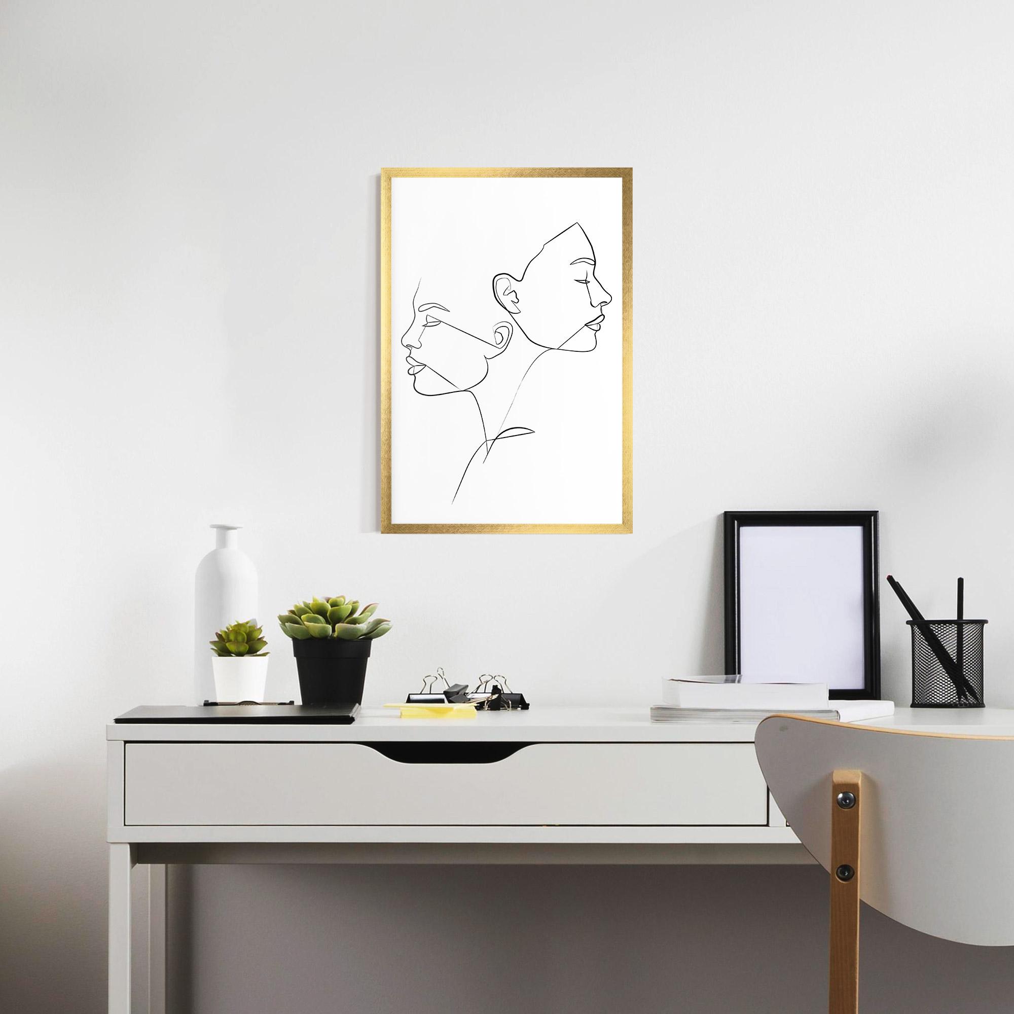 Poster Înrămat Female Black Line mockup 7