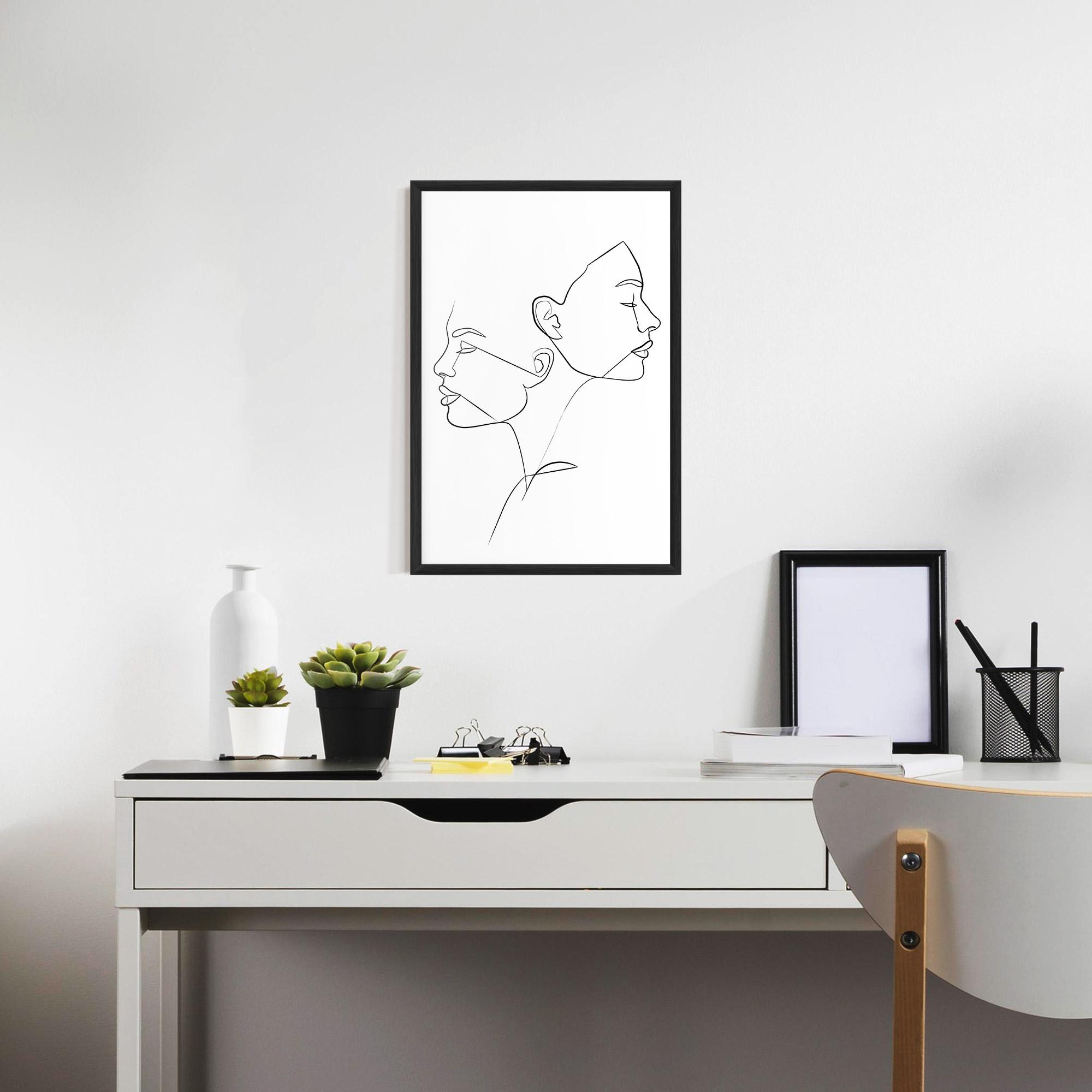 Poster Înrămat Female Black Line mockup 7