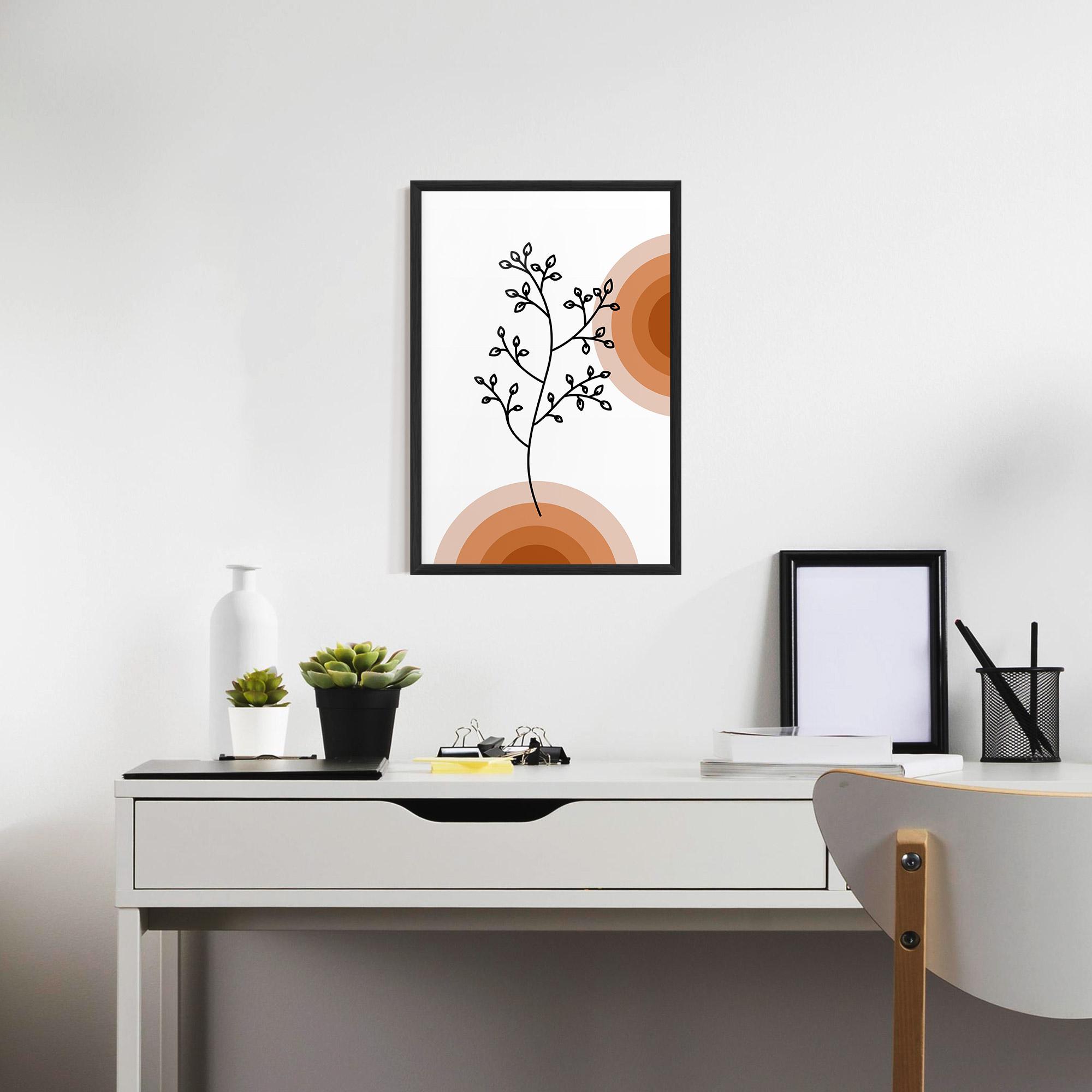 Poster Înrămat Plant Orange Circle mockup 7