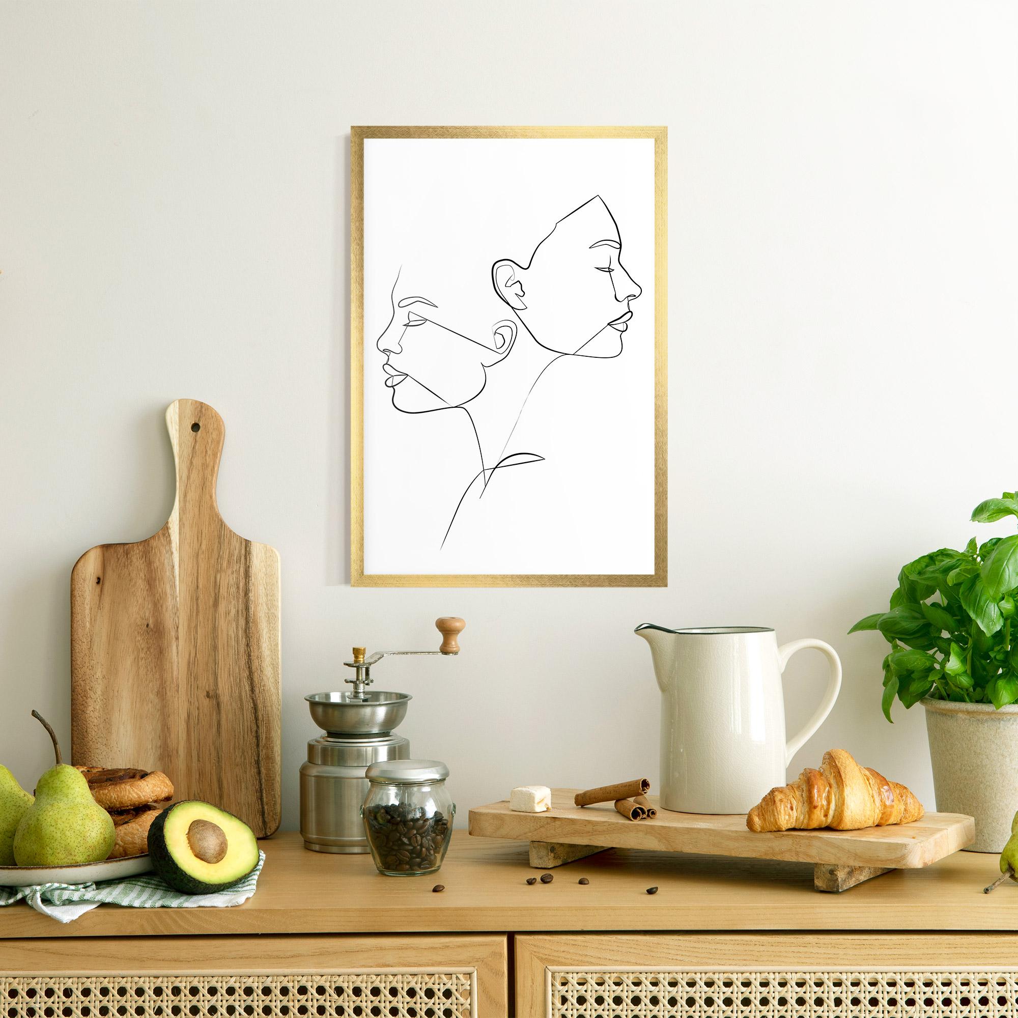 Poster Înrămat Female Black Line mockup 8