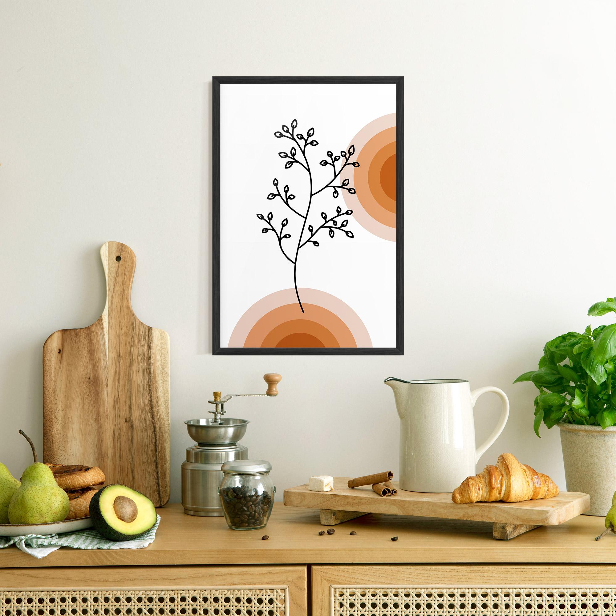Poster Înrămat Plant Orange Circle mockup 8