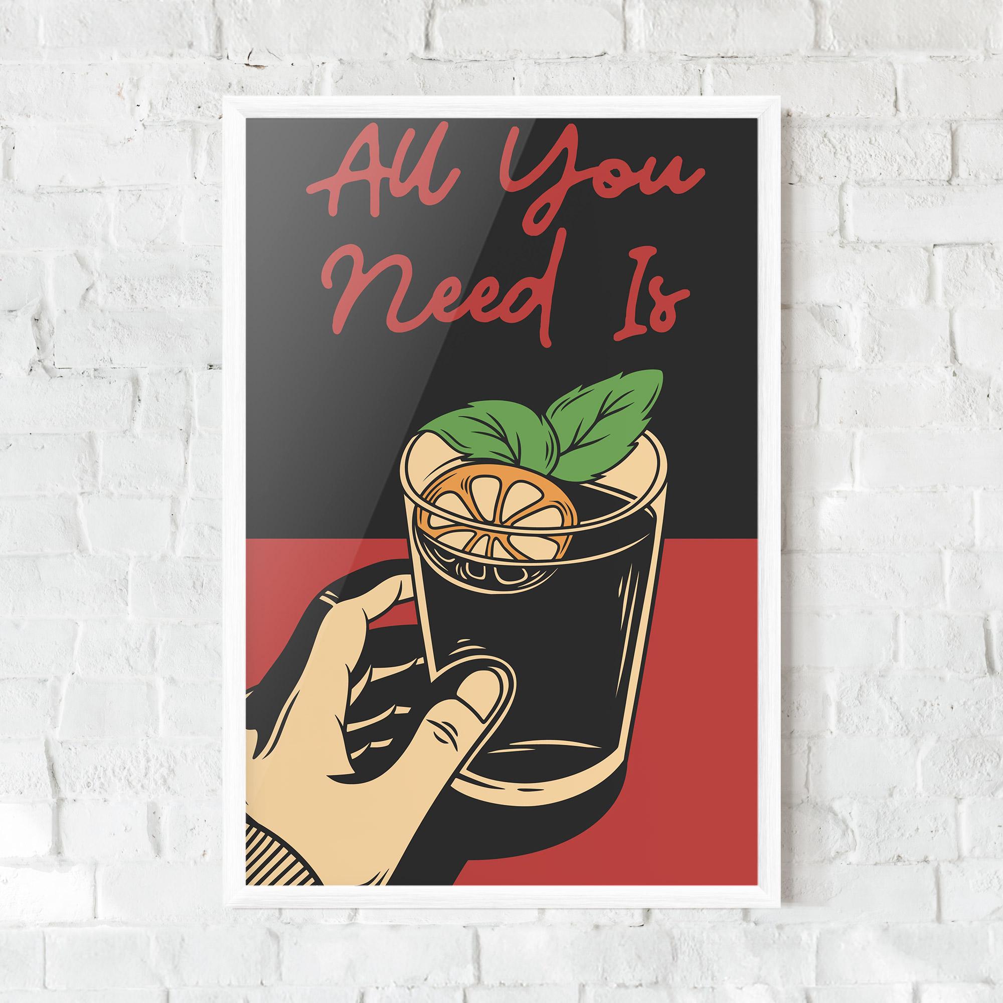 Poster Înrămat All U Need mockup 0