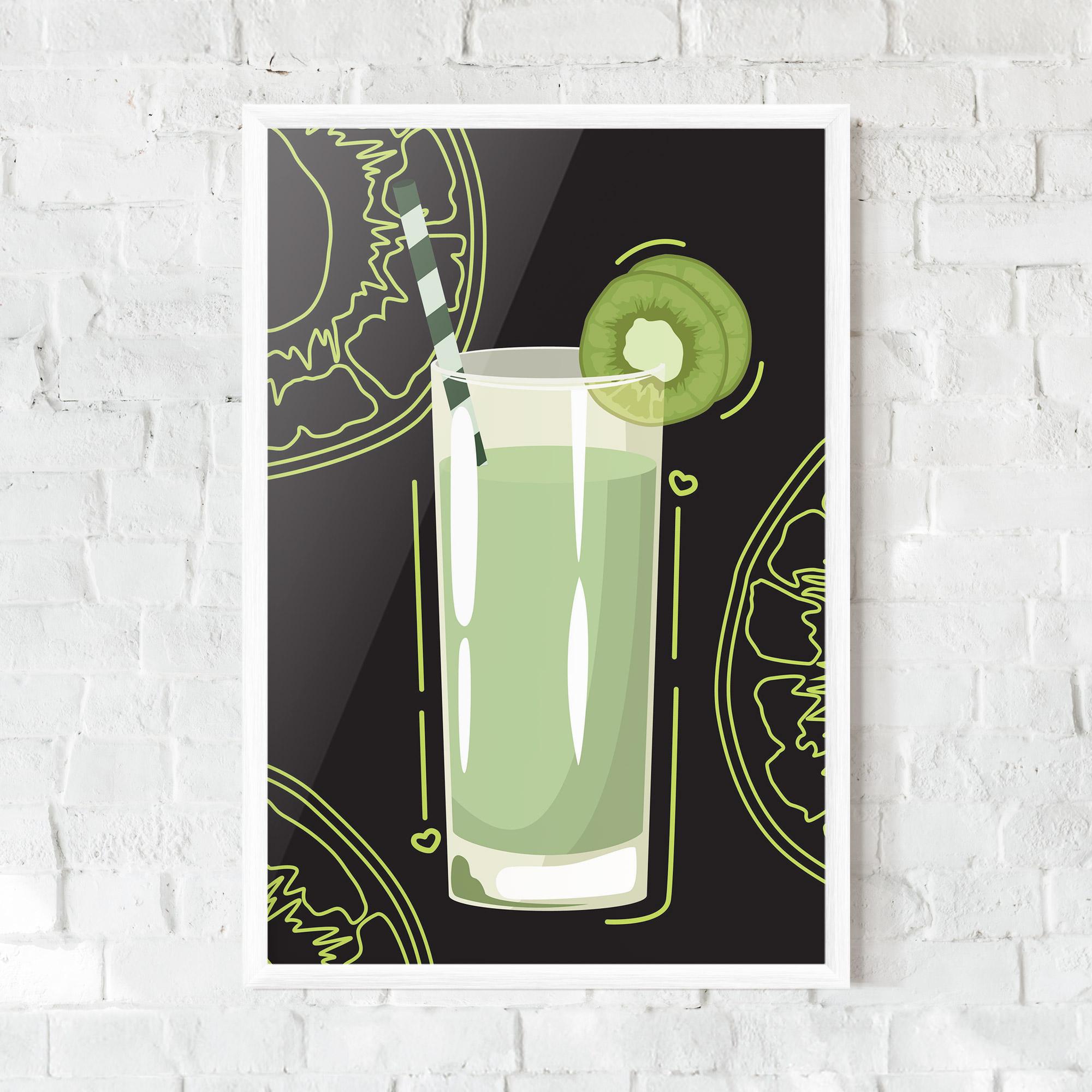 Poster Înrămat Kiwi Drink mockup 0