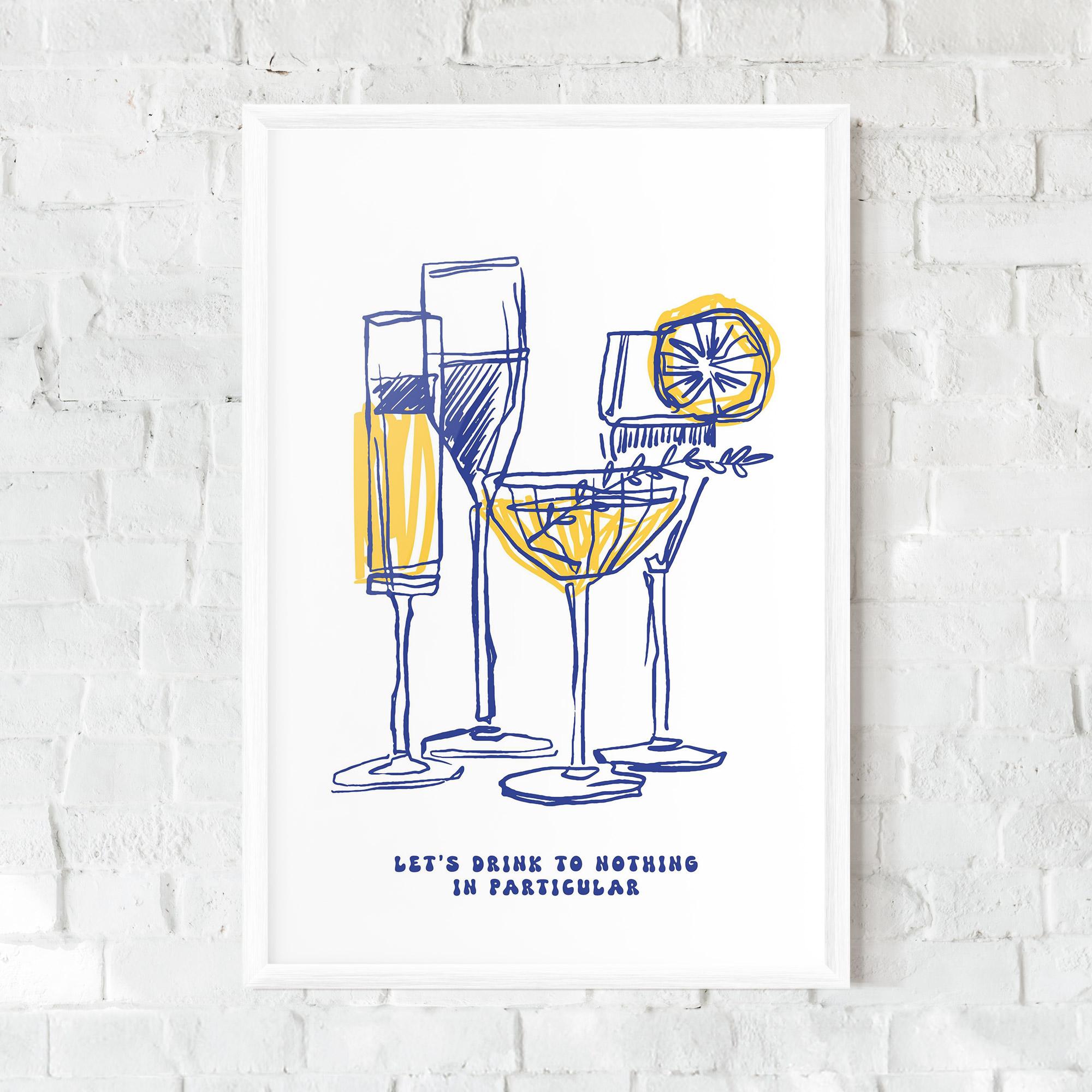 Poster Înrămat Lets Drink mockup 0