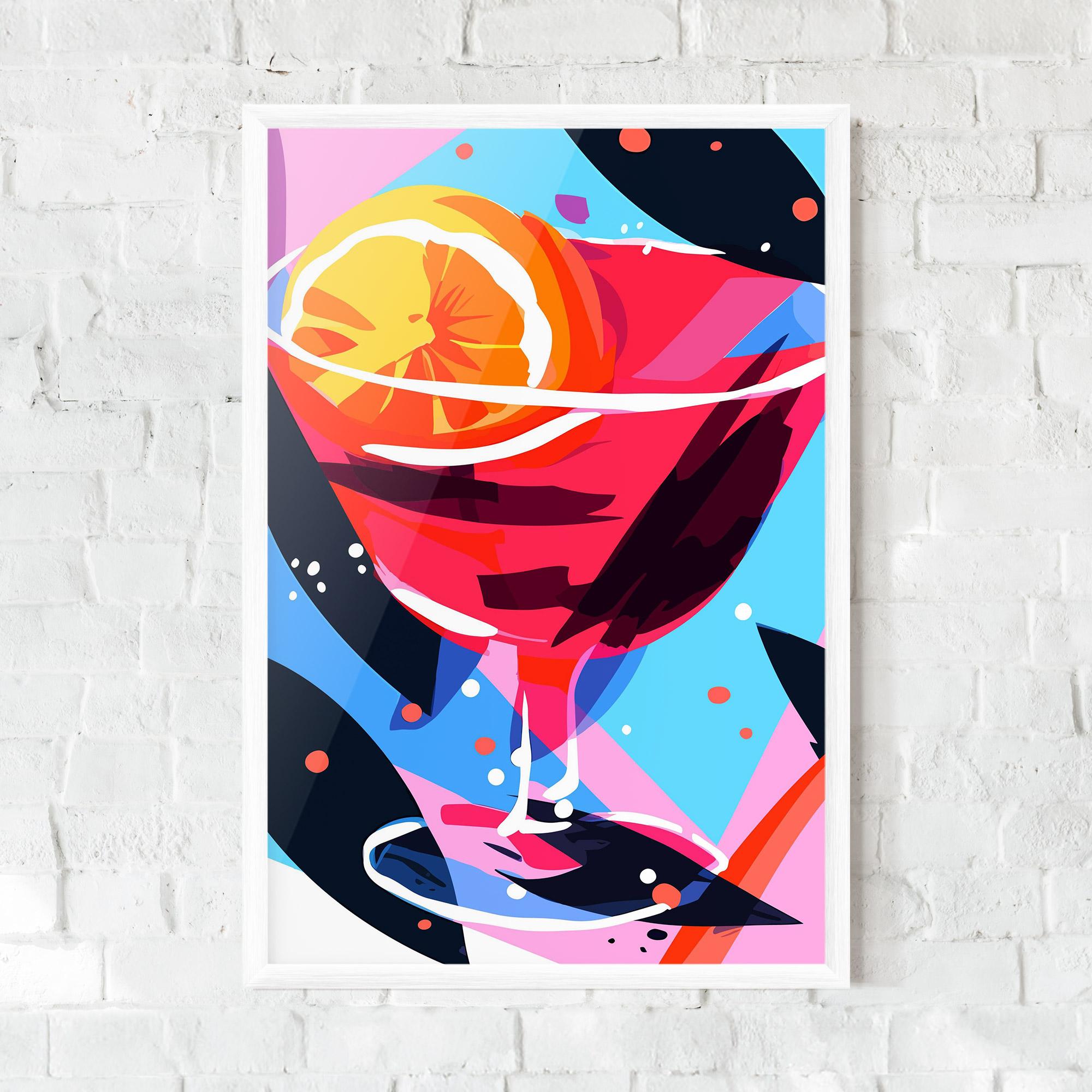 Poster Înrămat Red Cocktail Art mockup 0
