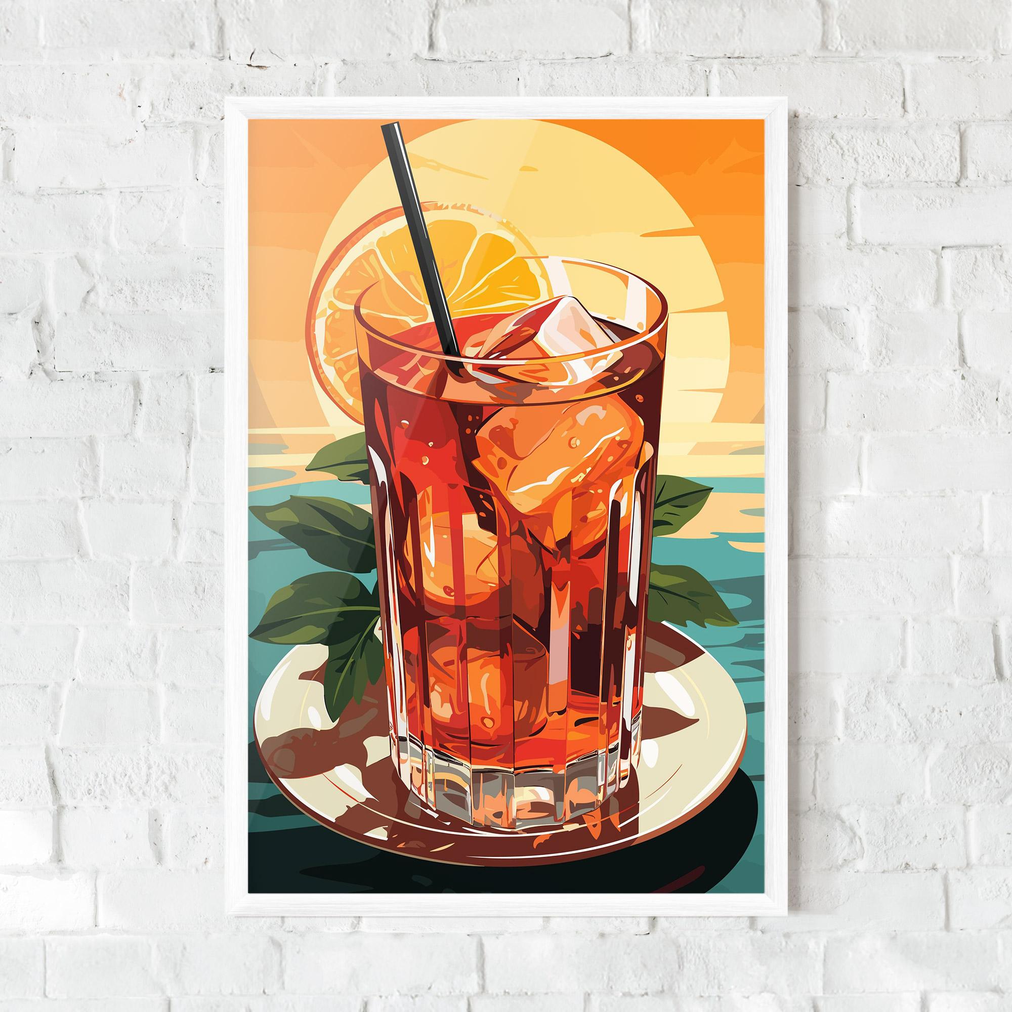 Poster Înrămat Sunset Cocktail mockup 0