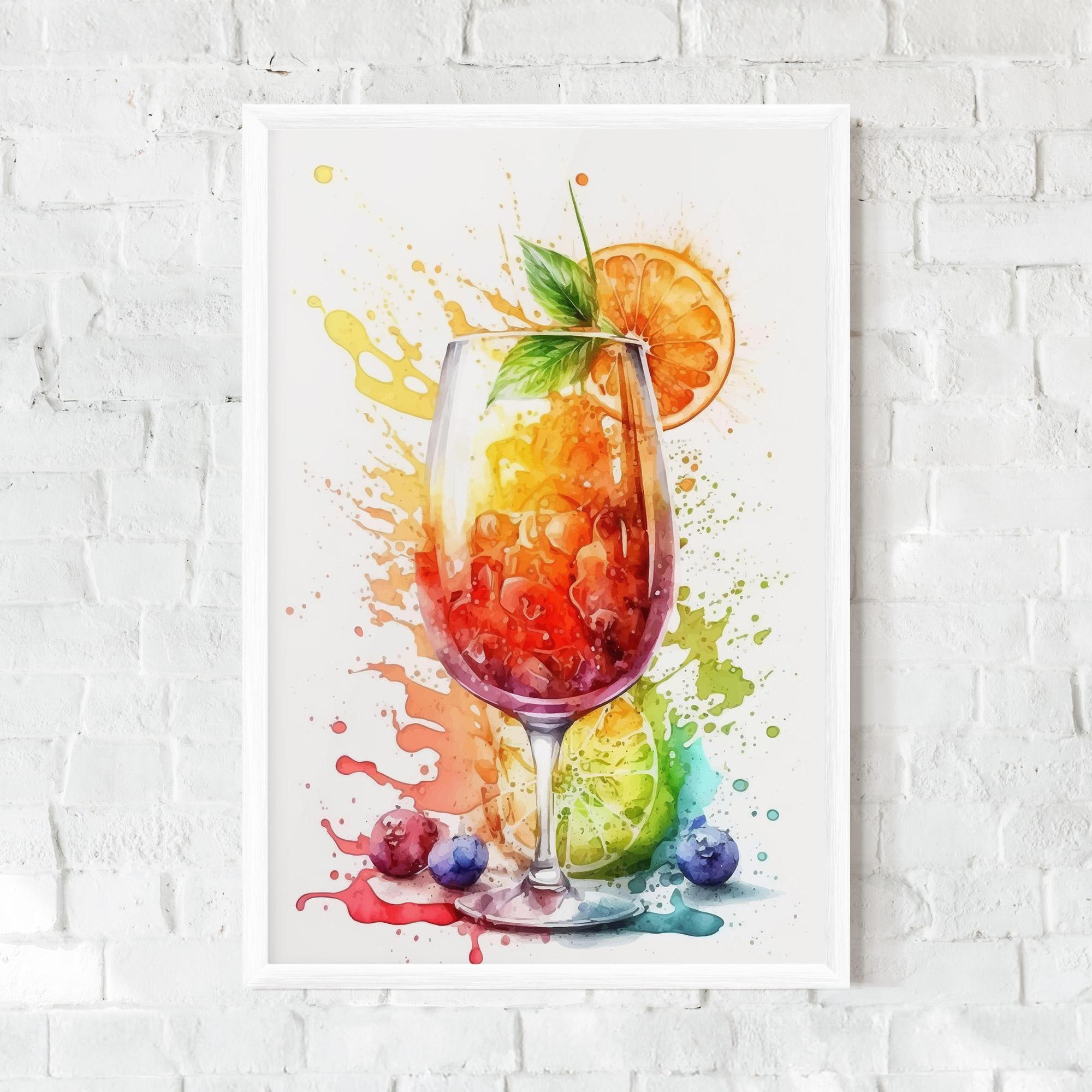 Poster Înrămat Watercolor Juice mockup 0