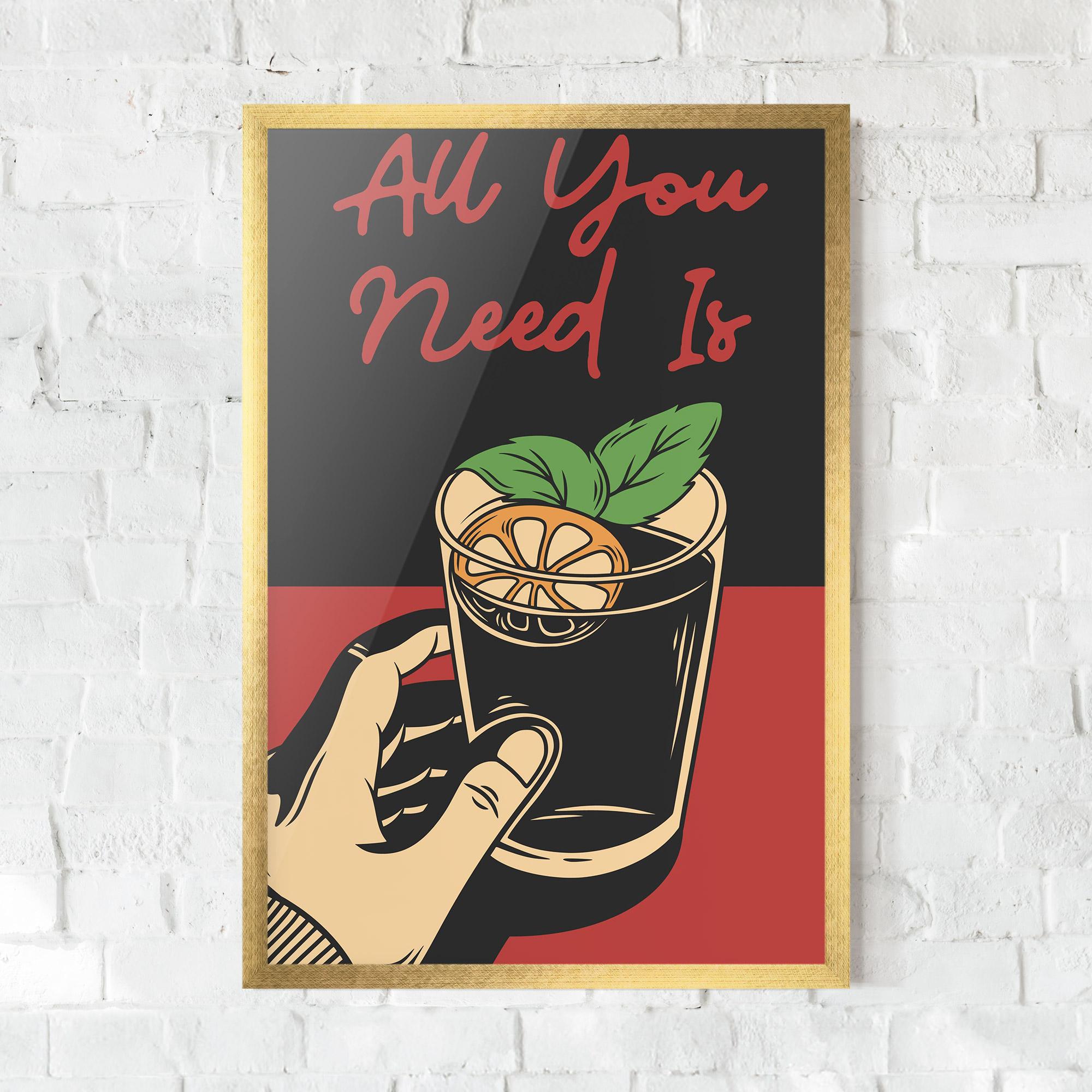 Poster Înrămat All U Need mockup 0