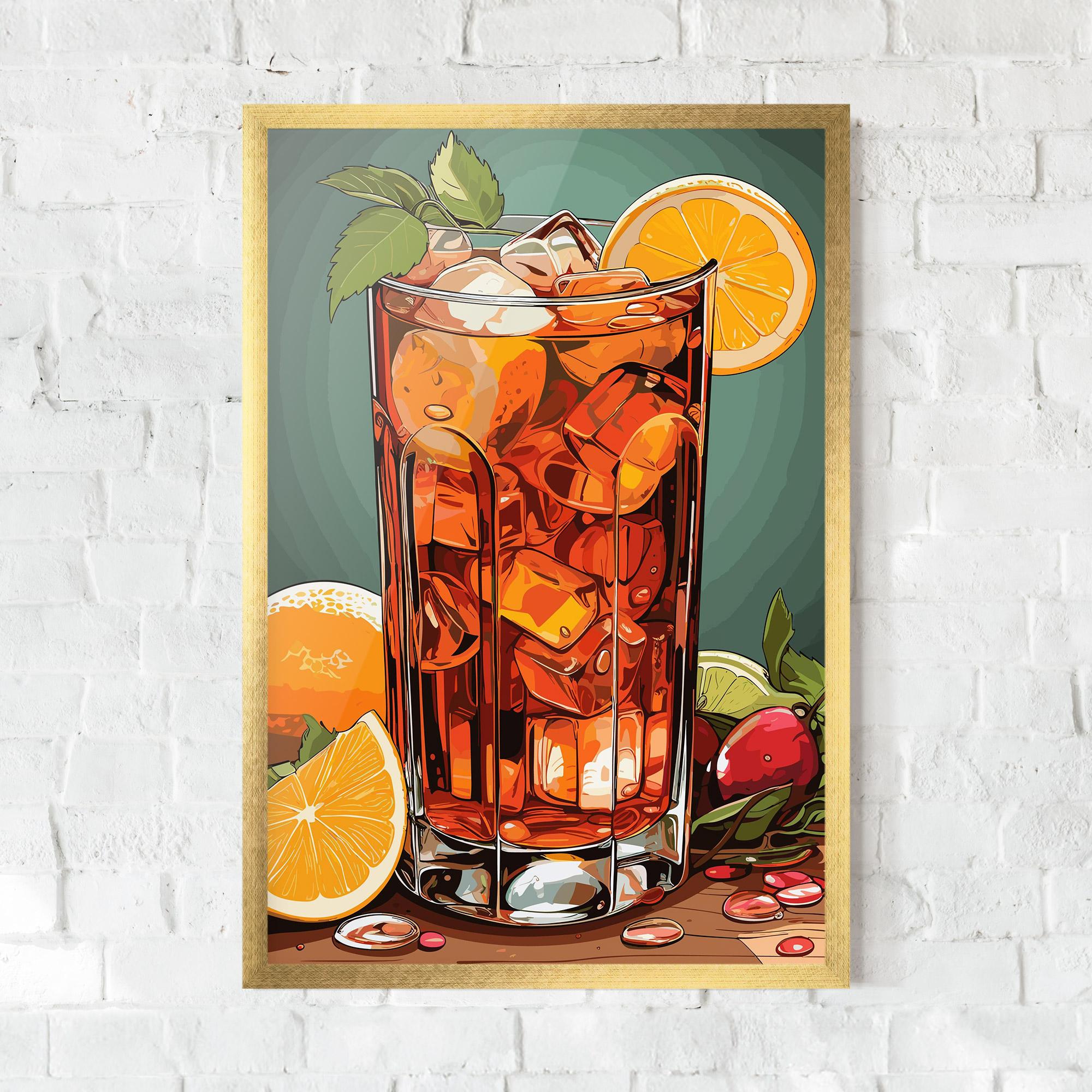 Poster Înrămat Brown Cocktail mockup 0