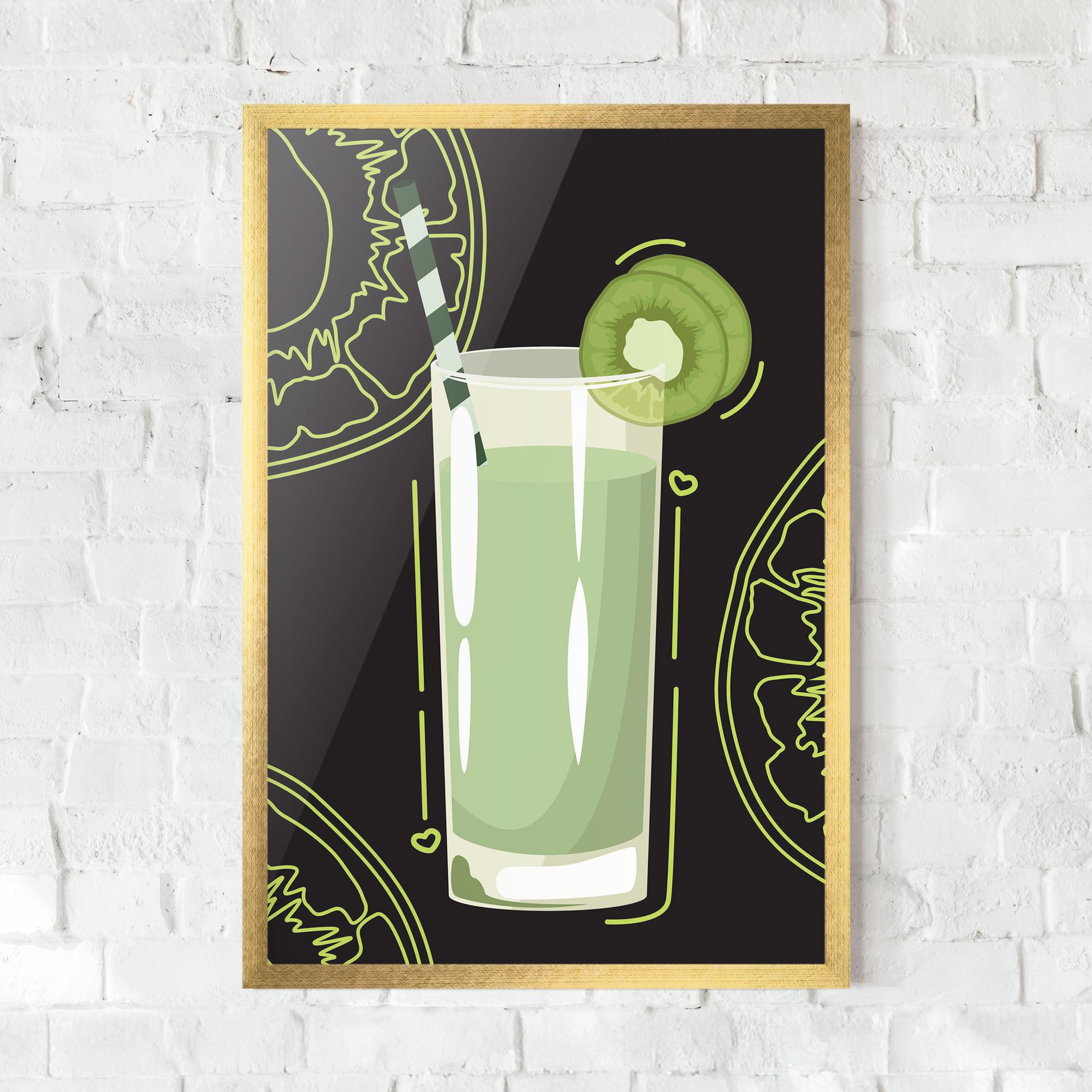 Poster Înrămat Kiwi Drink mockup 0