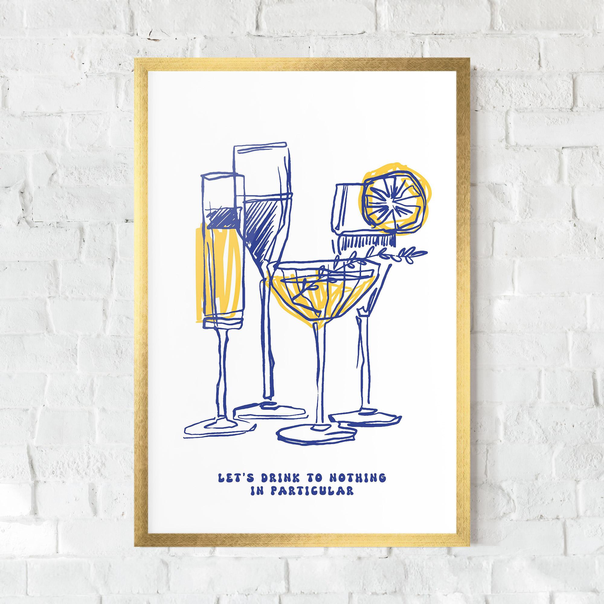 Poster Înrămat Lets Drink mockup 0