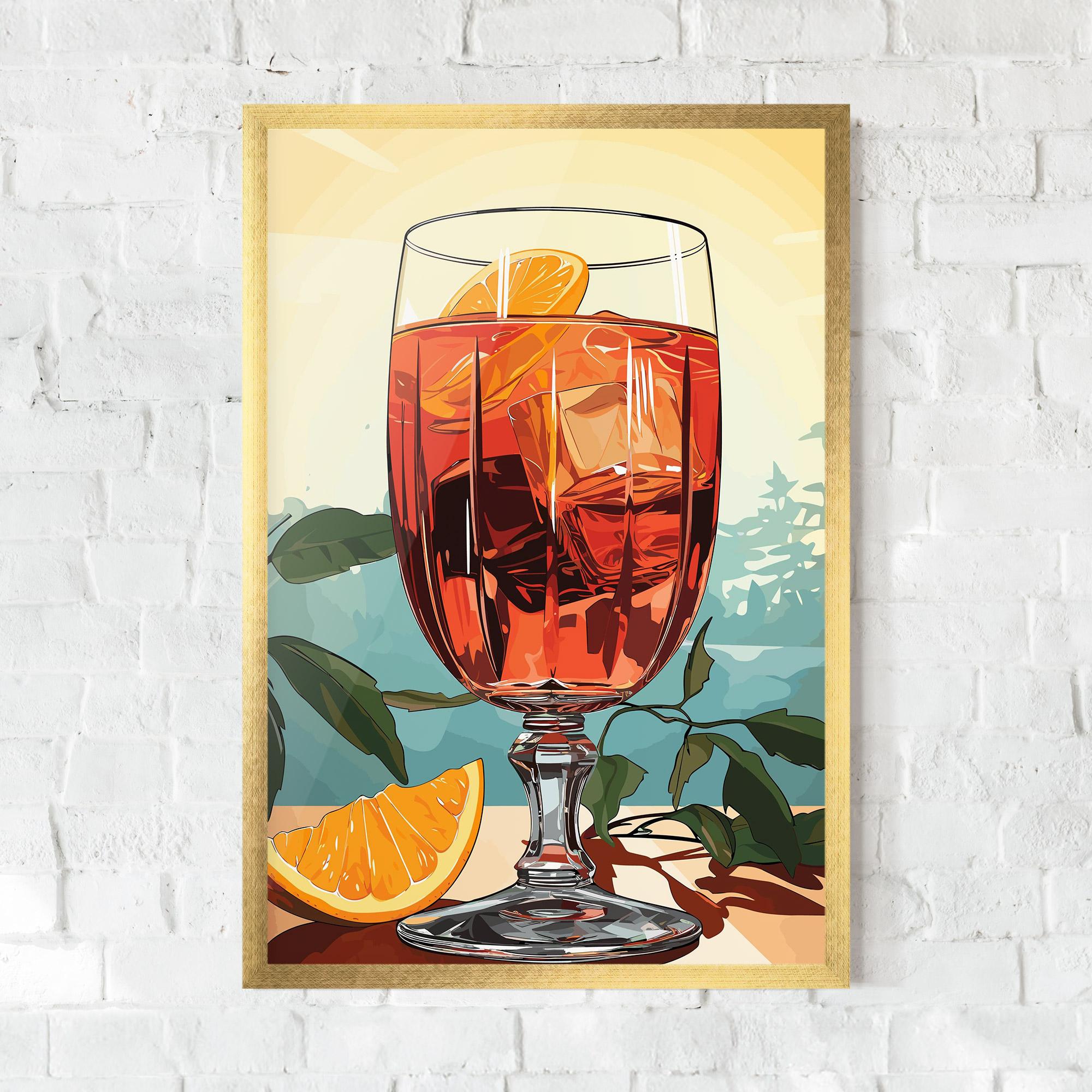 Poster Înrămat Sunrise Cocktail mockup 0
