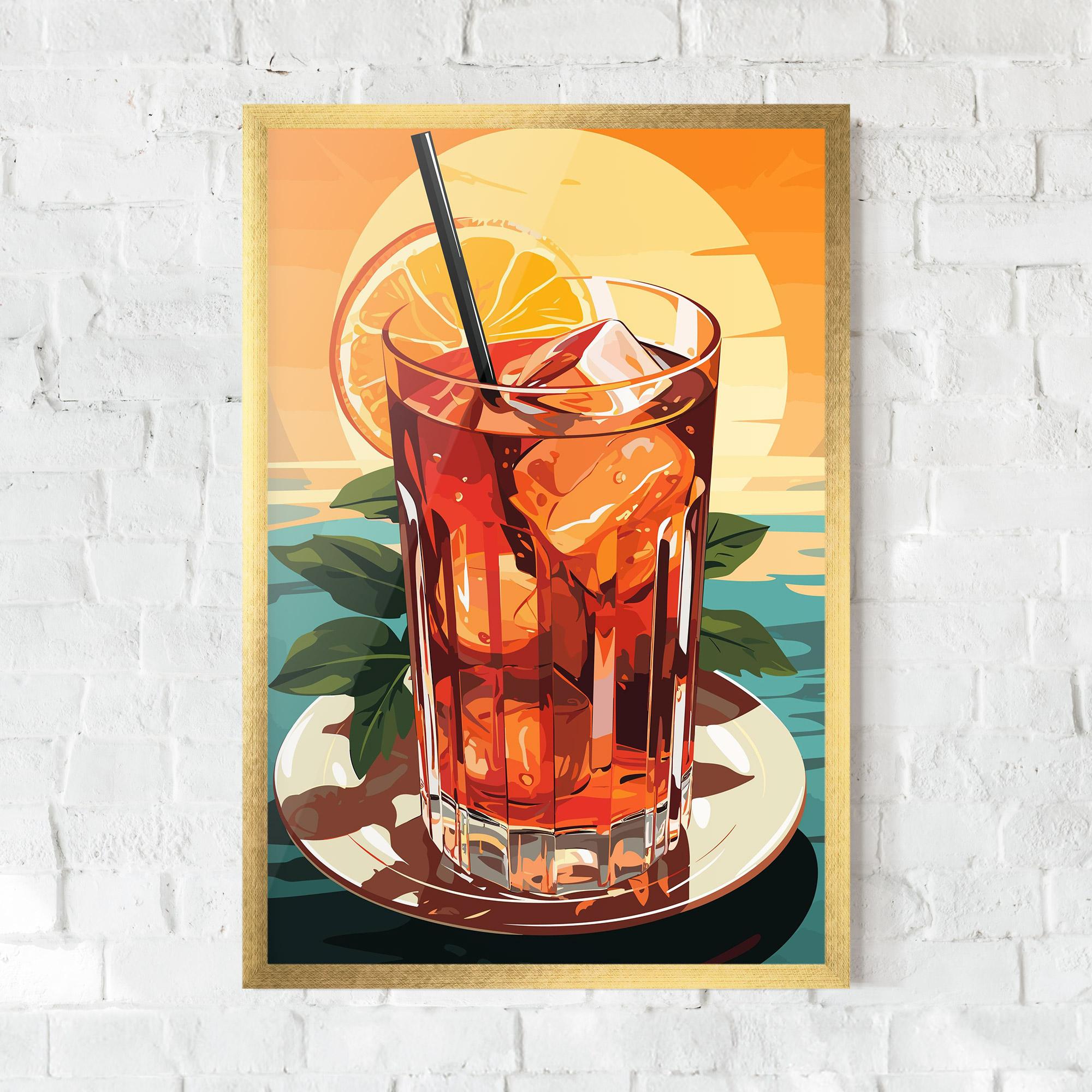 Poster Înrămat Sunset Cocktail mockup 0