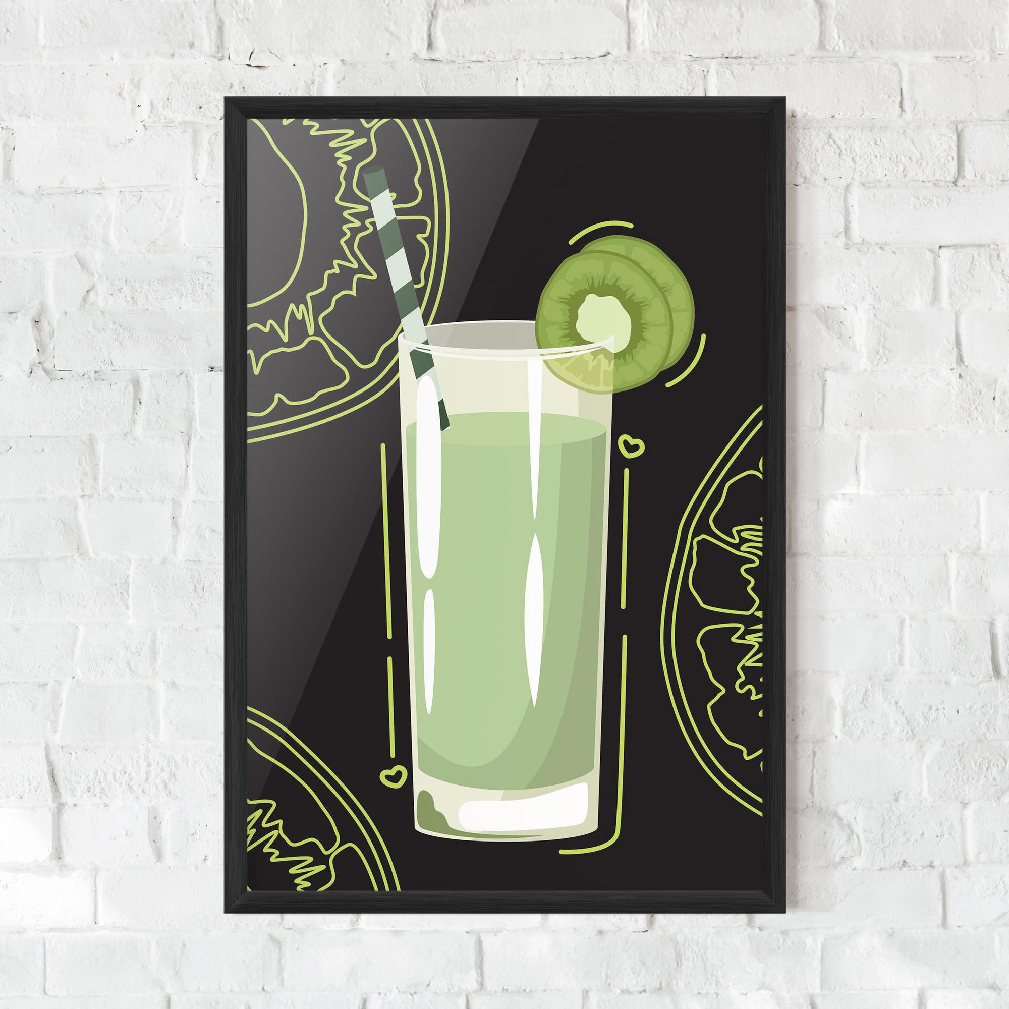 Poster Înrămat Kiwi Drink mockup 0