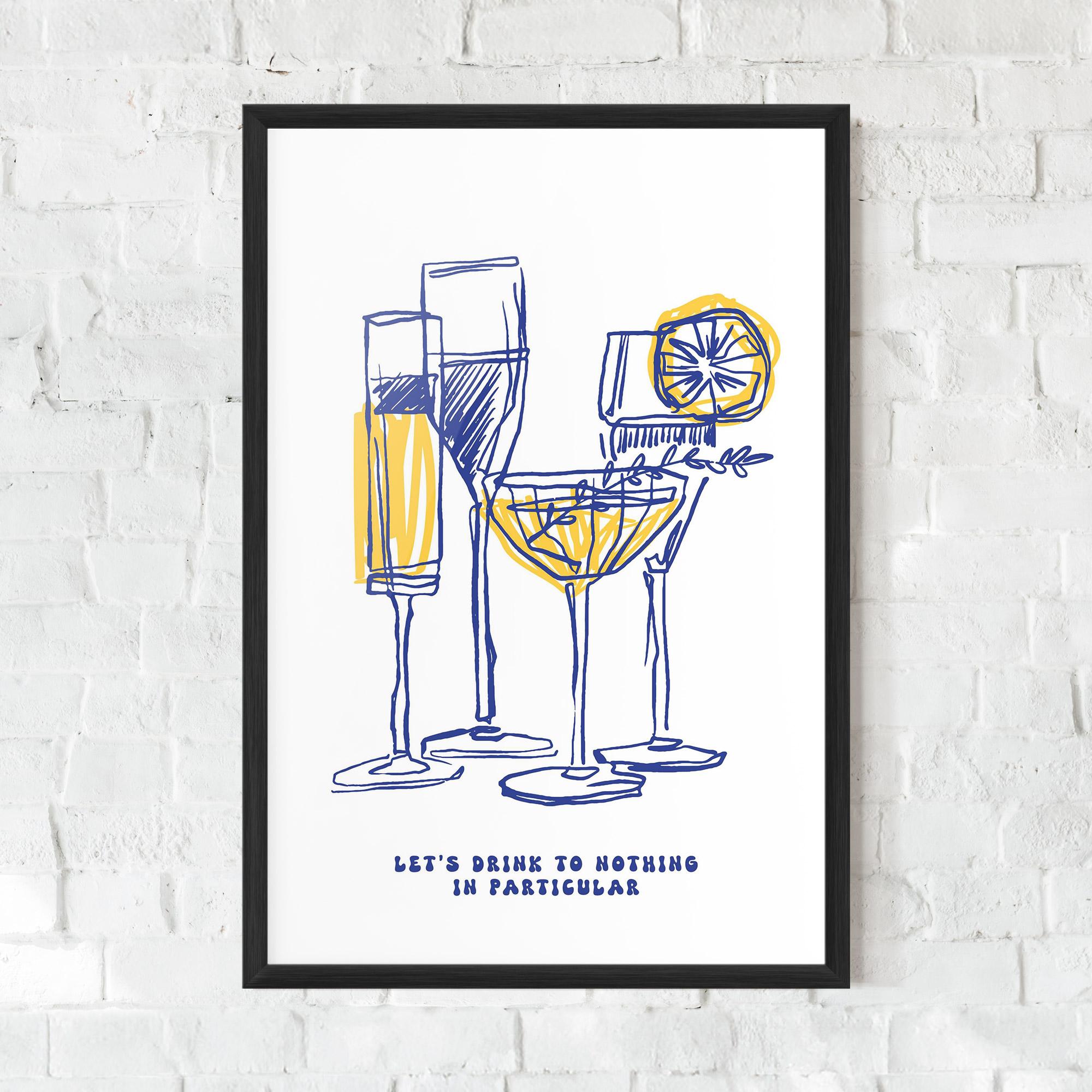 Poster Înrămat Lets Drink mockup 0