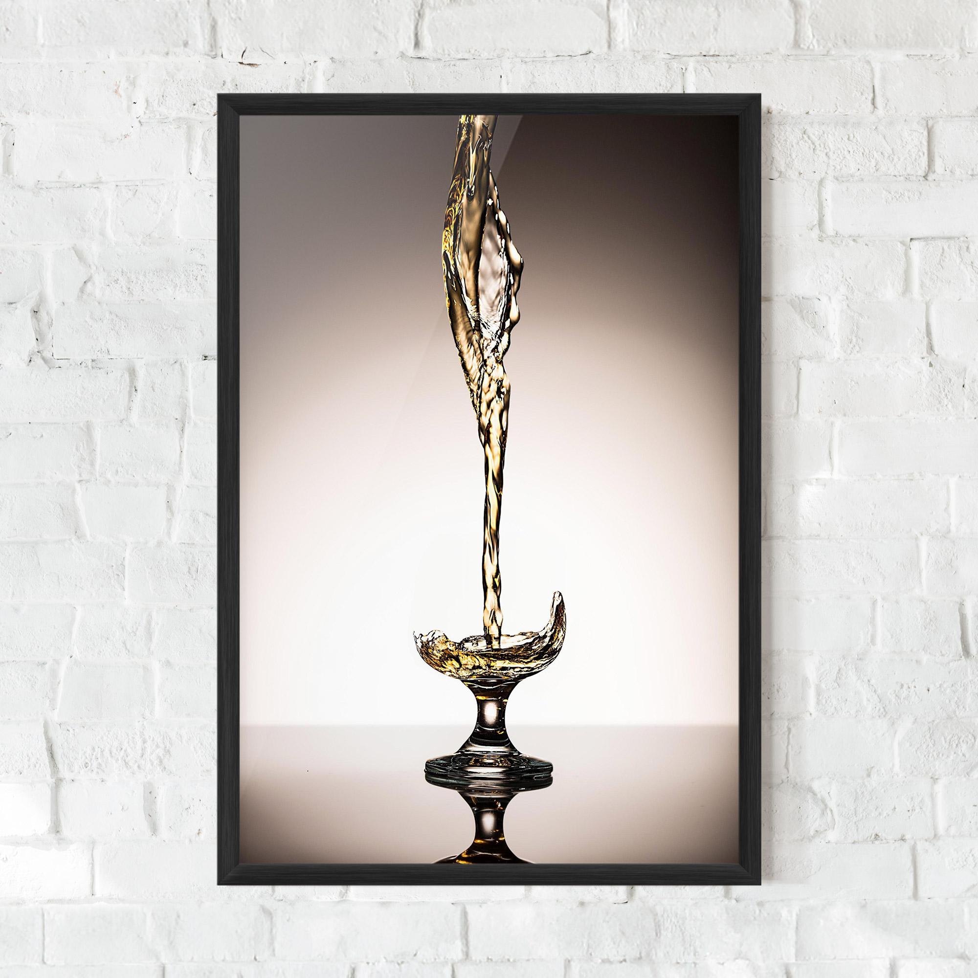 Poster Înrămat White Wine Splash mockup 0