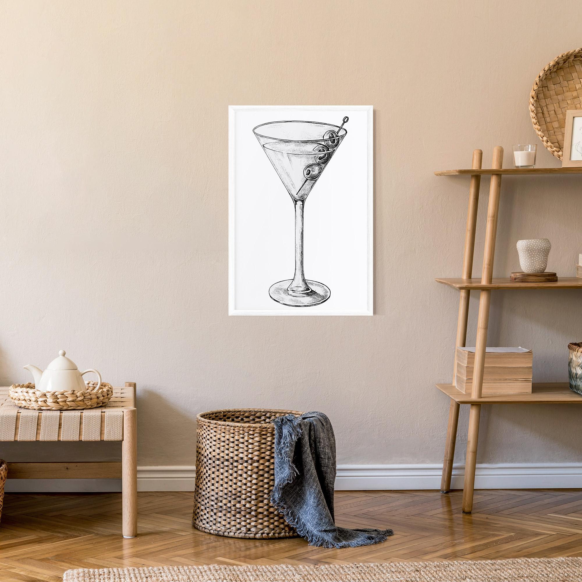 Poster Înrămat Hand Drawn Glass mockup 9