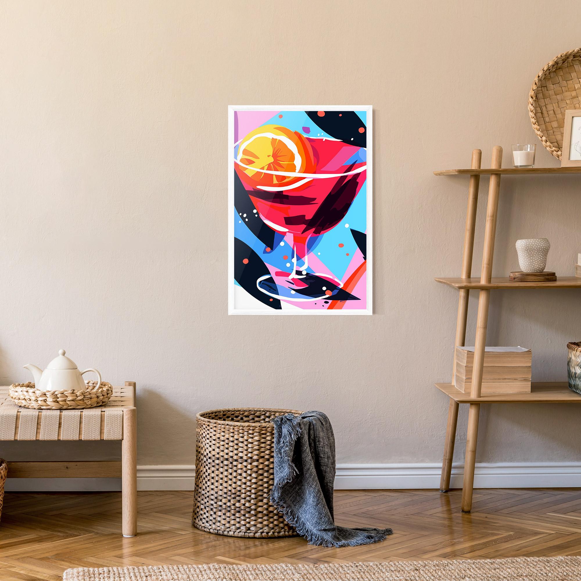 Poster Înrămat Red Cocktail Art mockup 9