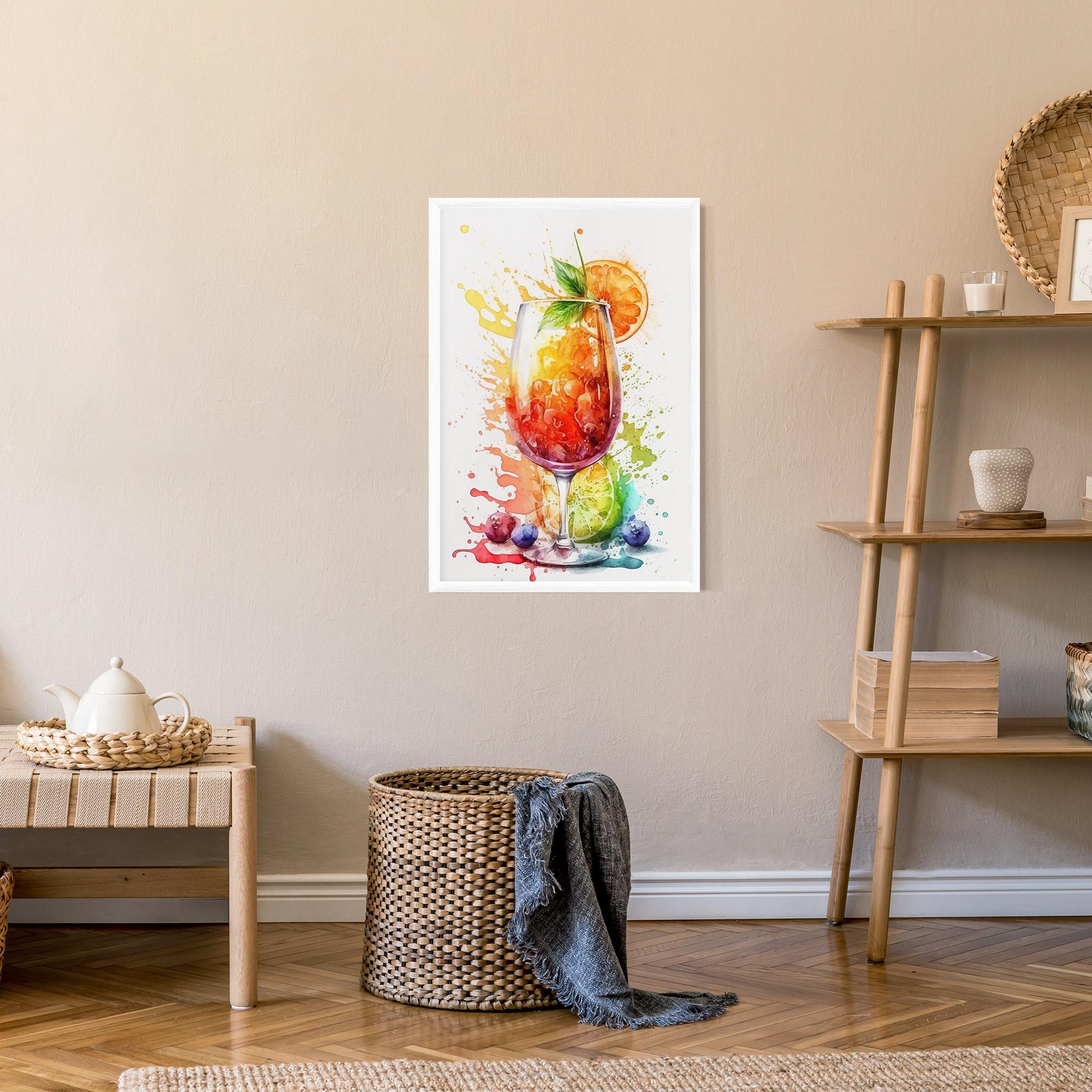 Poster Înrămat Watercolor Juice mockup 9