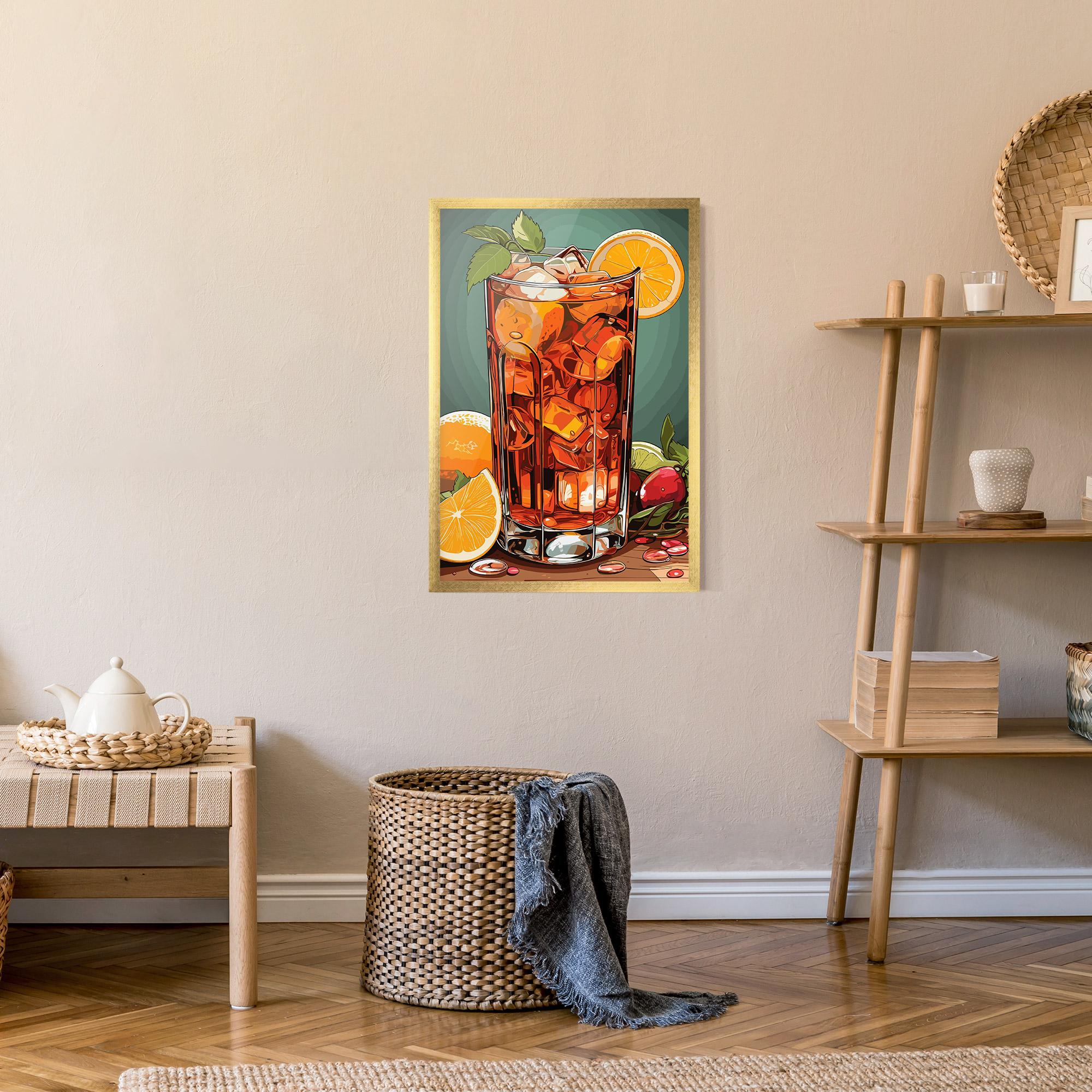 Poster Înrămat Brown Cocktail mockup 9