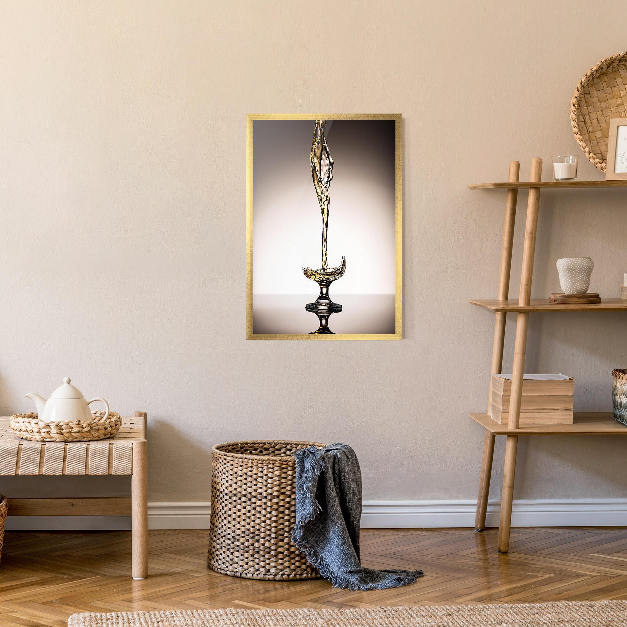 Poster Înrămat White Wine Splash mockup 9