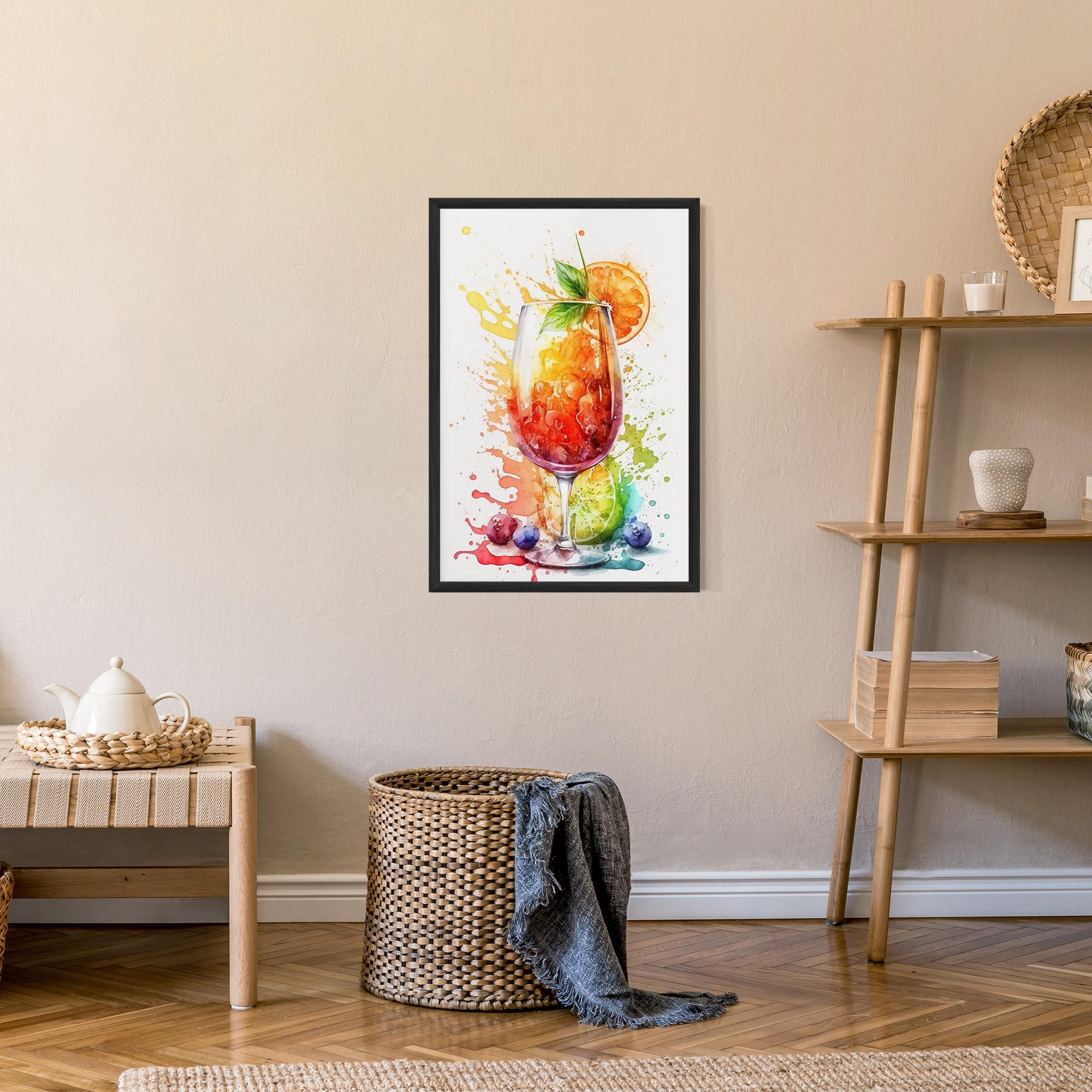 Poster Înrămat Watercolor Juice mockup 9