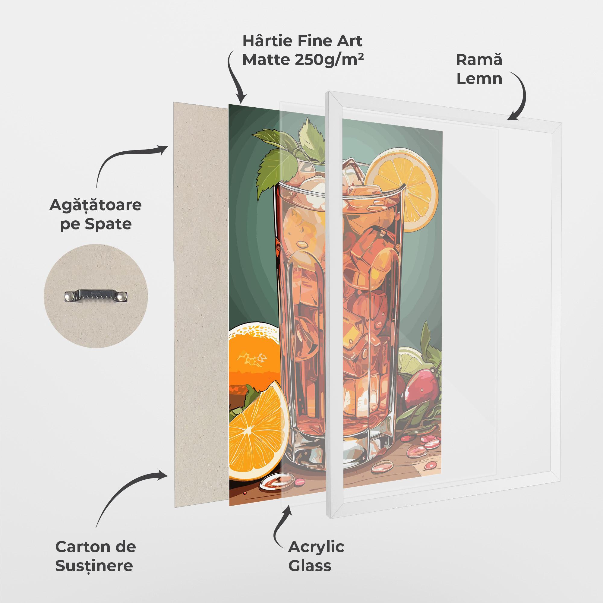 Poster Înrămat Brown Cocktail mockup 1