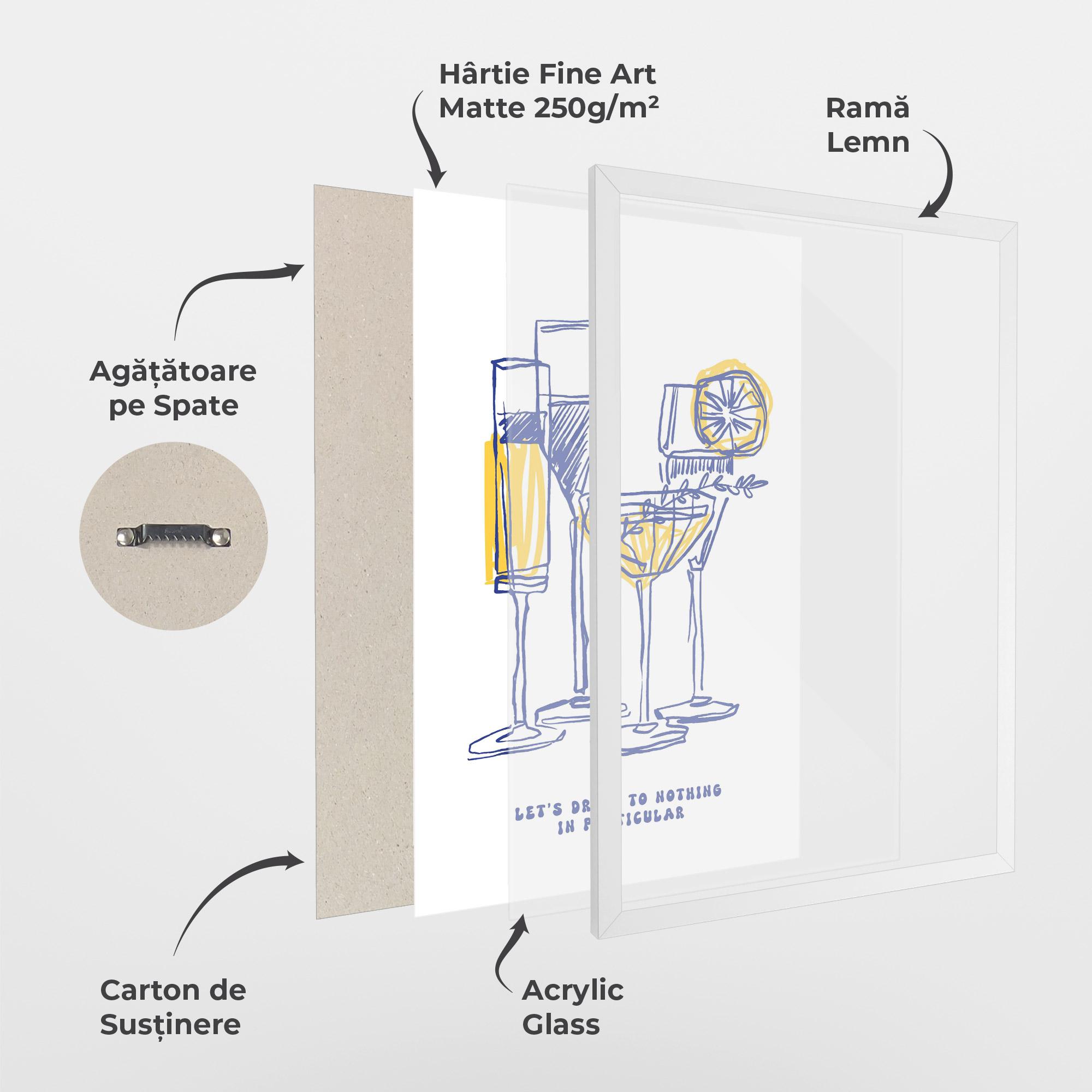 Poster Înrămat Lets Drink mockup 1