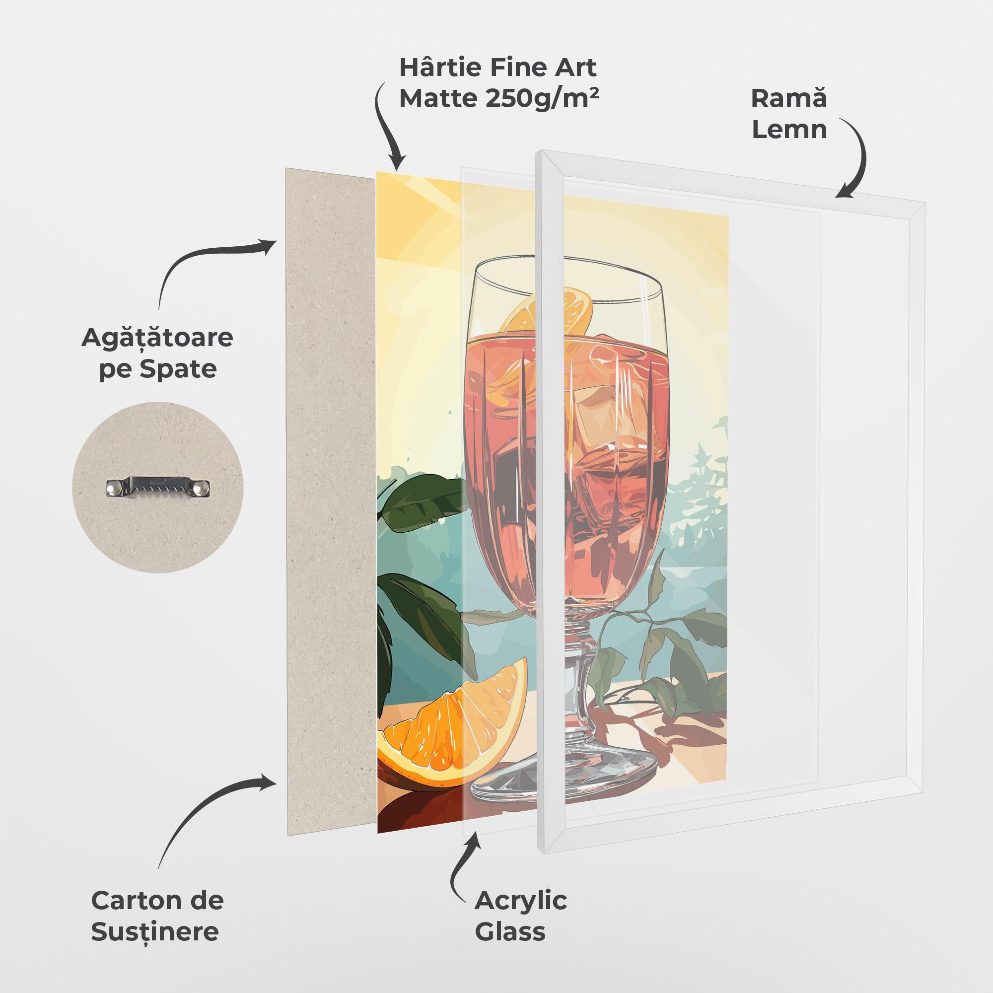 Poster Înrămat Sunrise Cocktail mockup 1