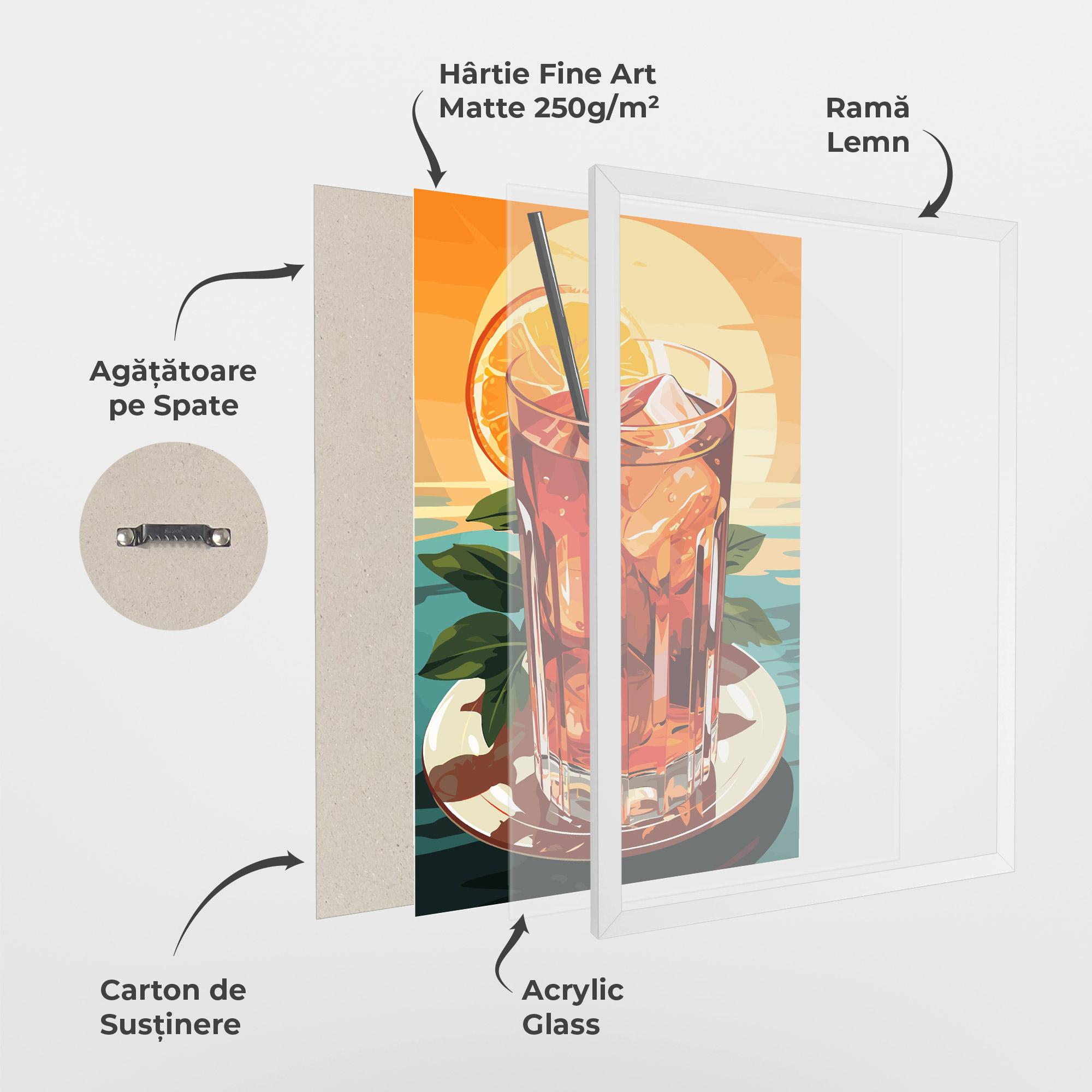 Poster Înrămat Sunset Cocktail mockup 1