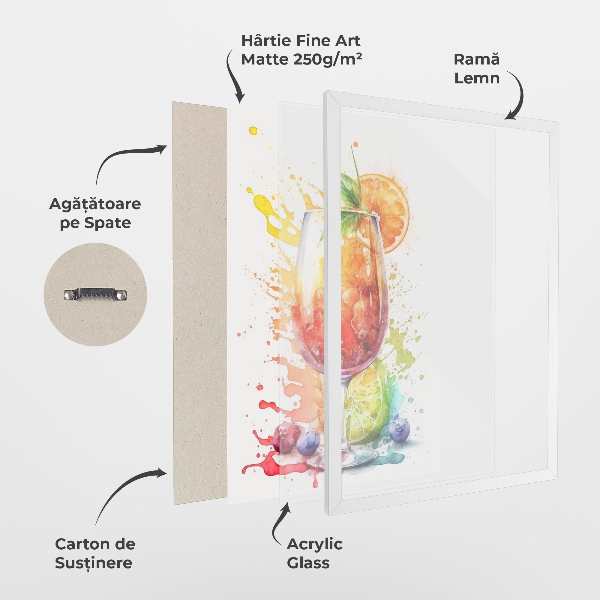 Poster Înrămat Watercolor Juice mockup 1