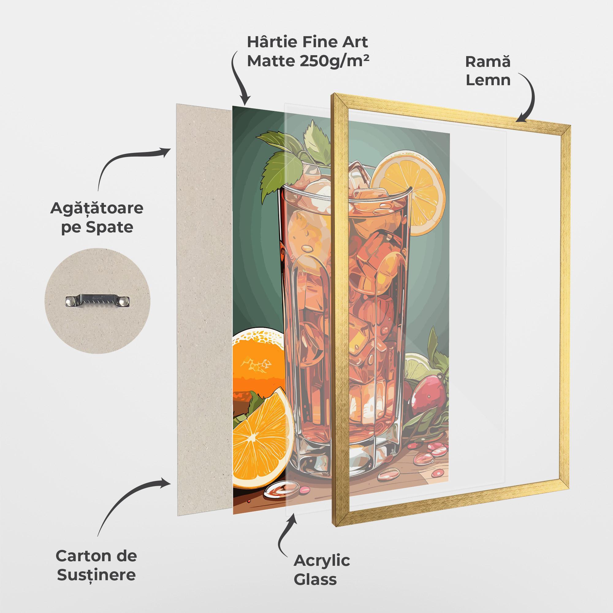 Poster Înrămat Brown Cocktail mockup 1